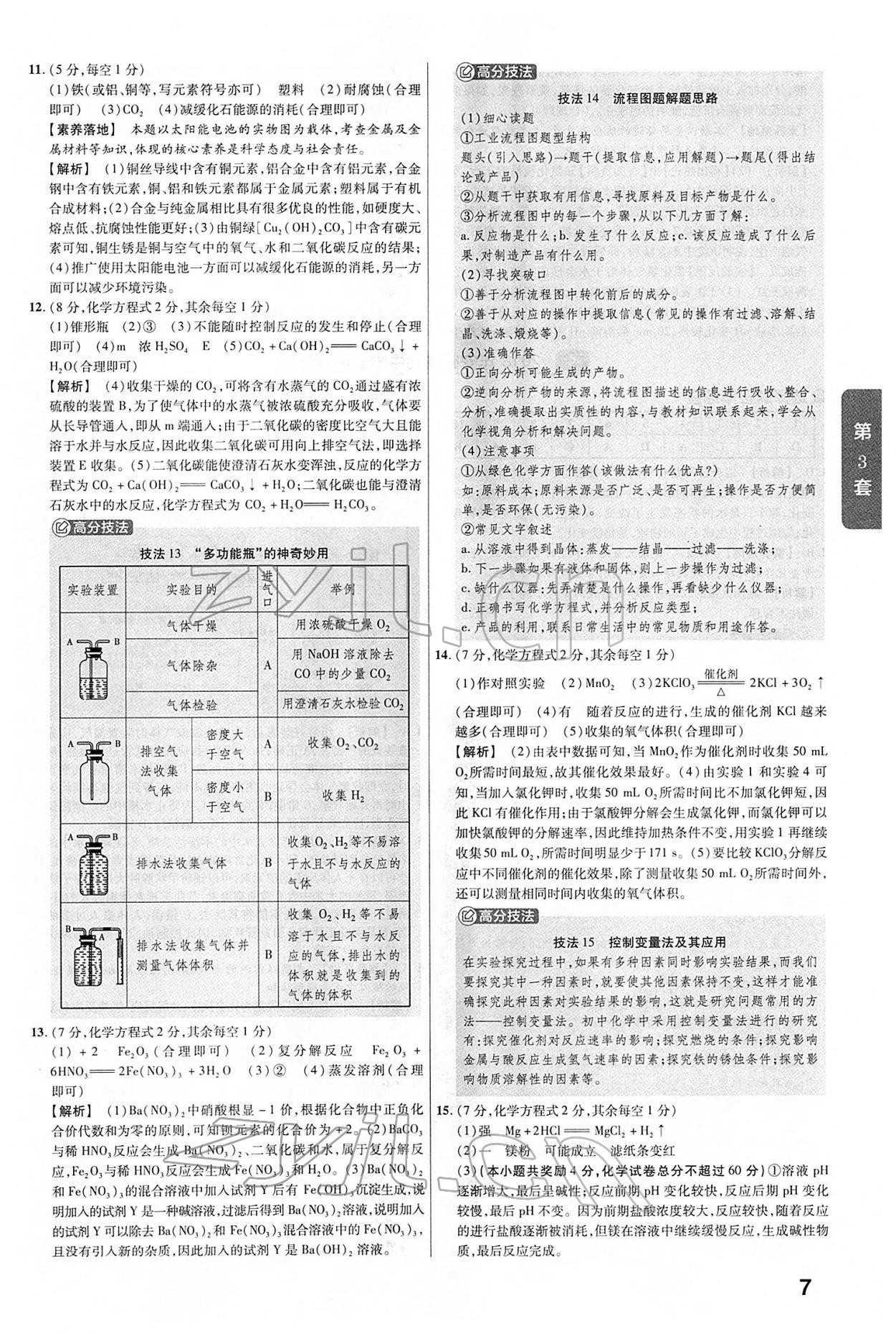 2022年金考卷中考45套匯編化學(xué)人教版安徽專版 第7頁(yè)