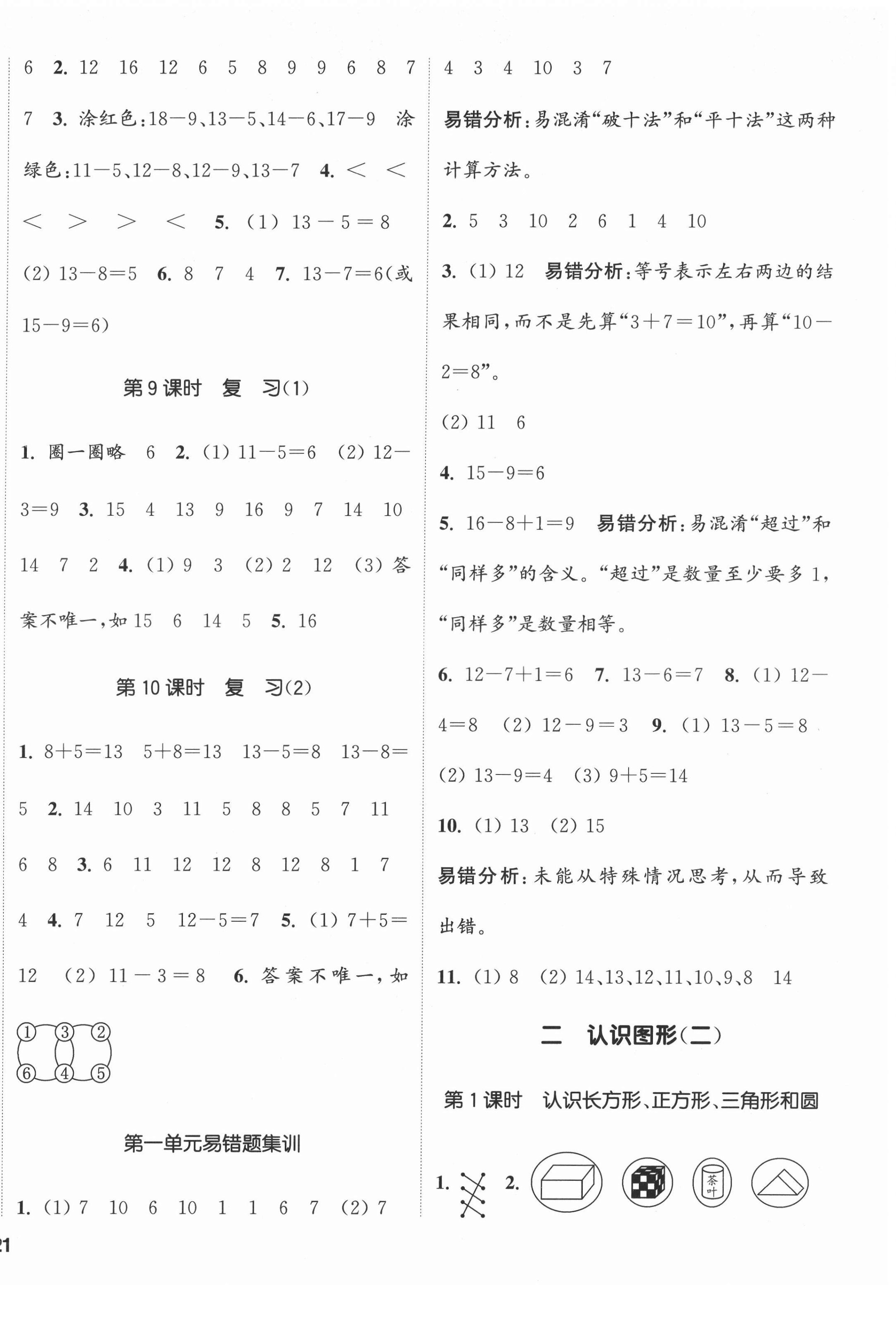 2022年通城學(xué)典課時(shí)新體驗(yàn)一年級(jí)數(shù)學(xué)下冊(cè)蘇教版 第2頁(yè)