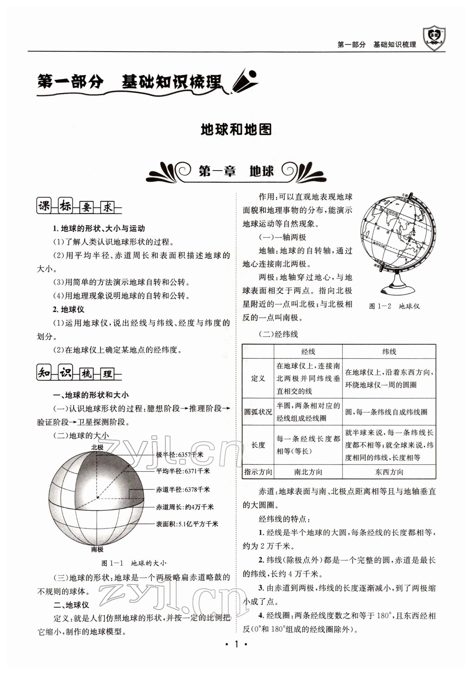2022年指南針中考前沿地理 參考答案第1頁