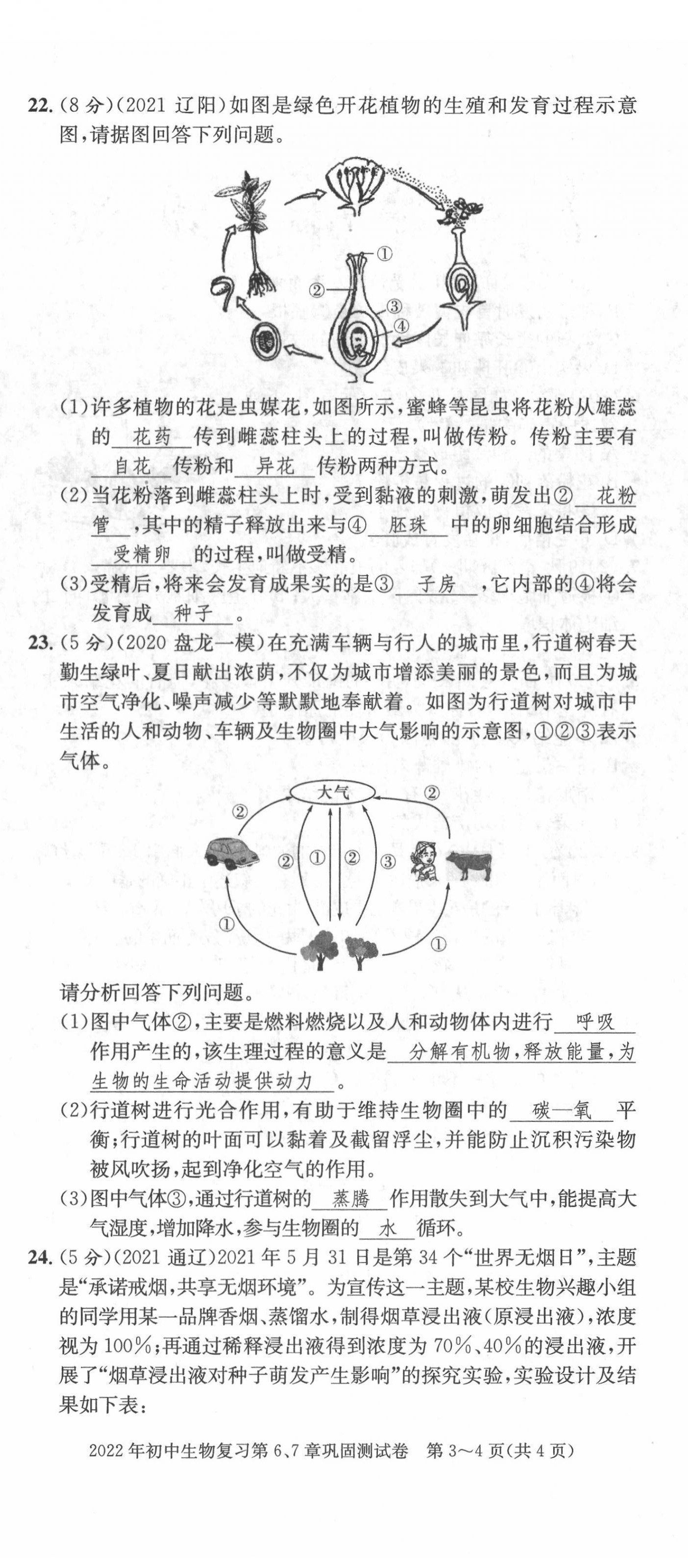 2022年中考總復習長江出版社生物 第23頁