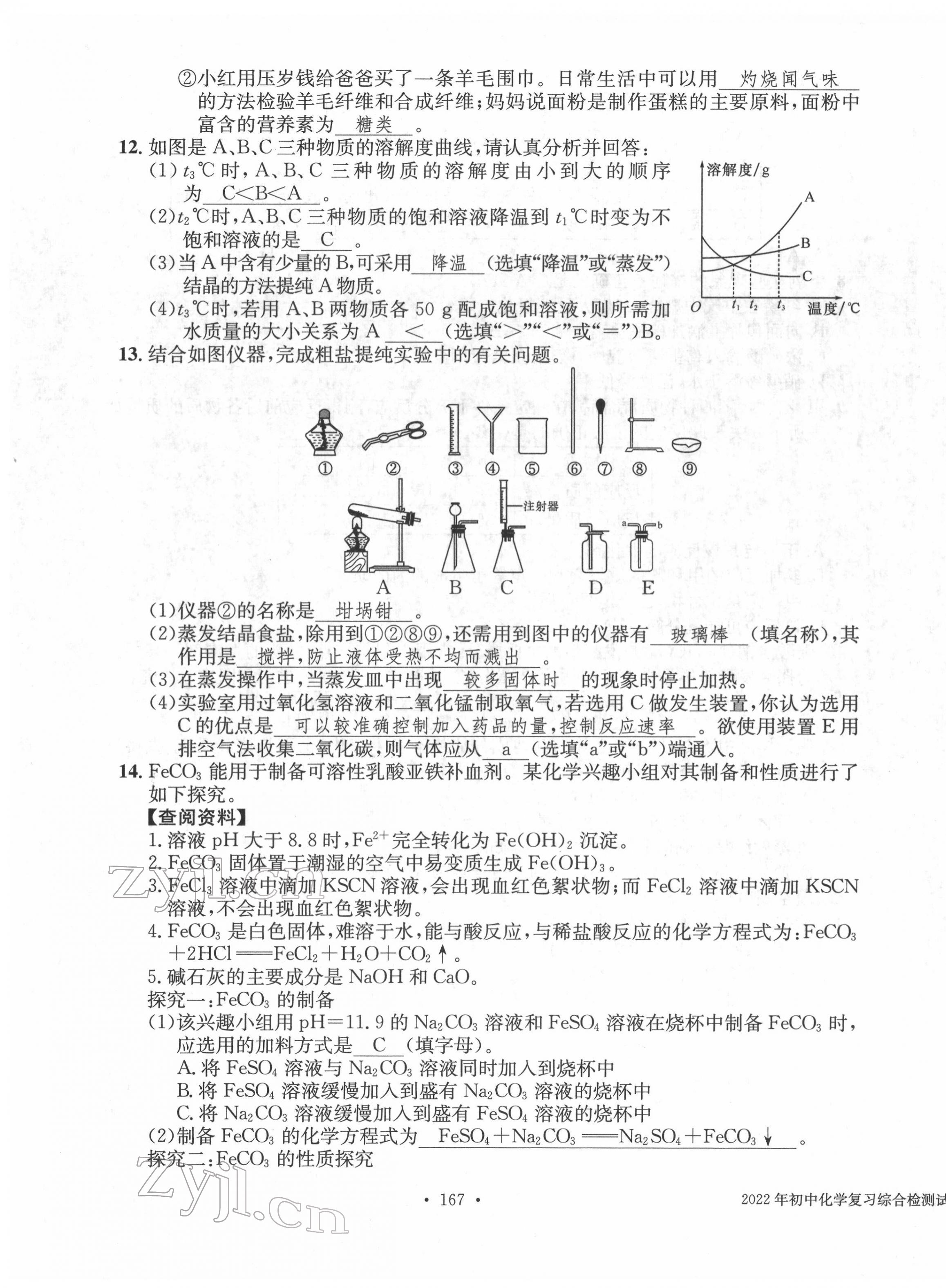 2022年中考总复习长江出版社化学 第15页