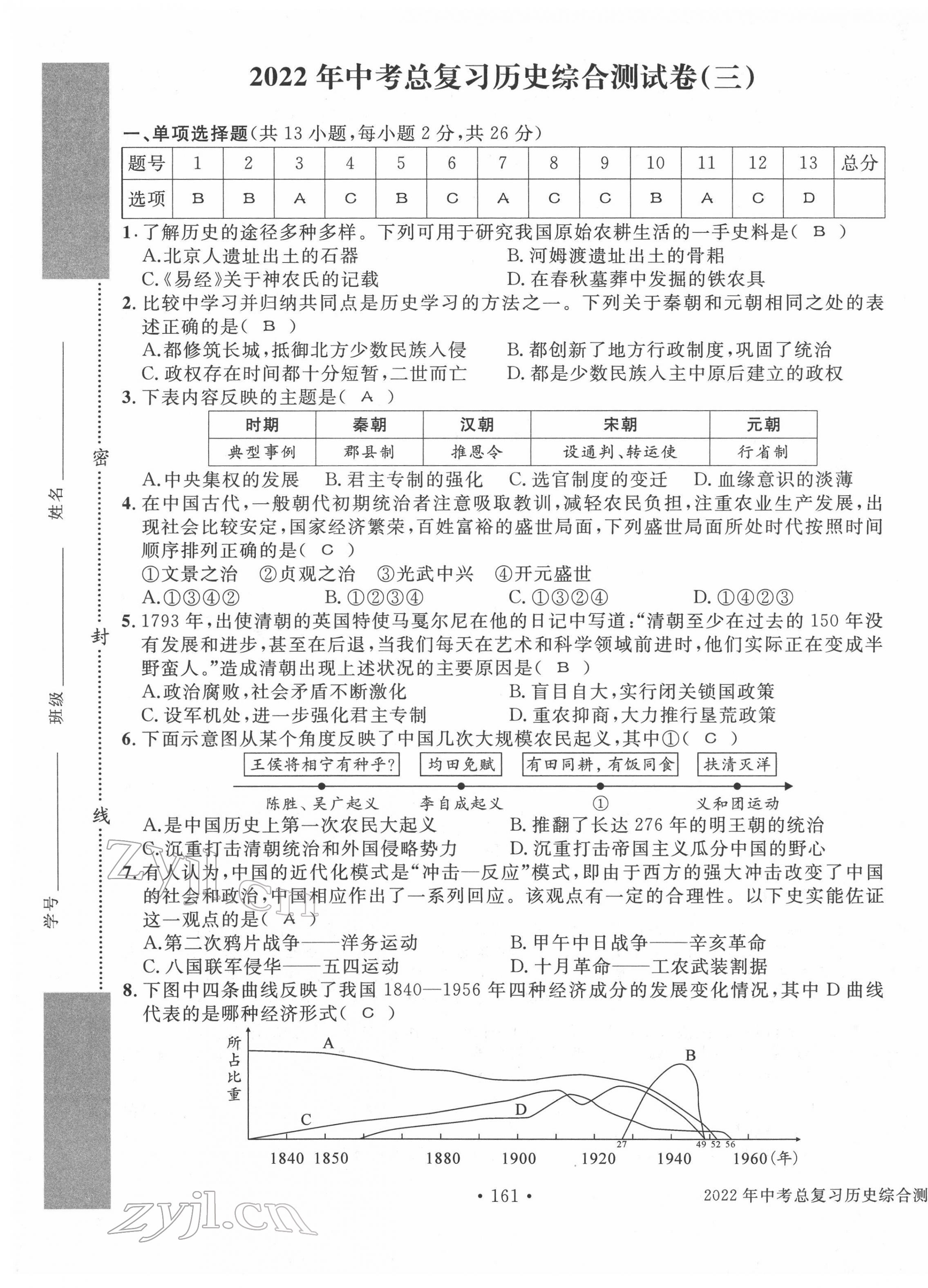 2022年中考总复习长江出版社历史 第21页