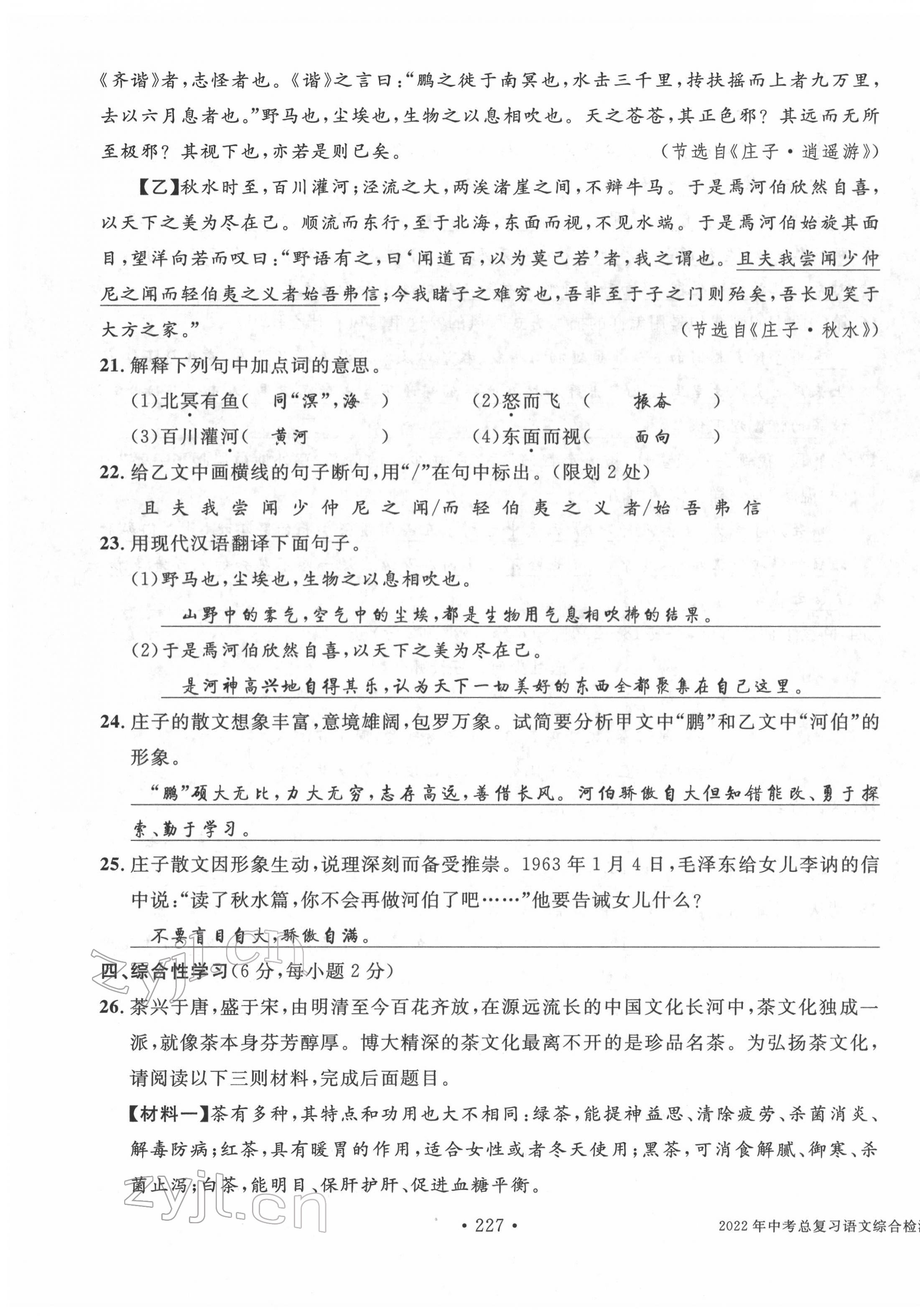 2022年中考總復習長江出版社語文 第31頁