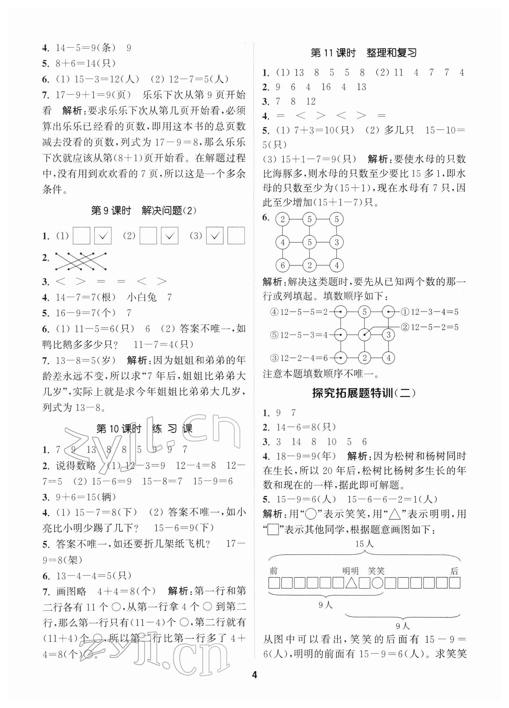 2022年拔尖特訓(xùn)一年級(jí)數(shù)學(xué)下冊(cè)人教版 第4頁(yè)