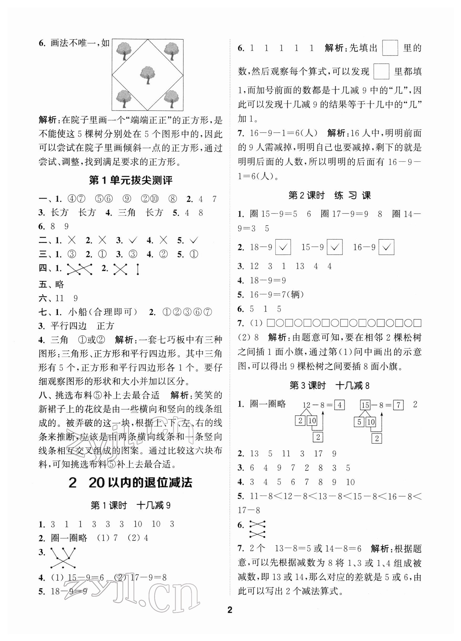 2022年拔尖特訓(xùn)一年級數(shù)學(xué)下冊人教版 第2頁