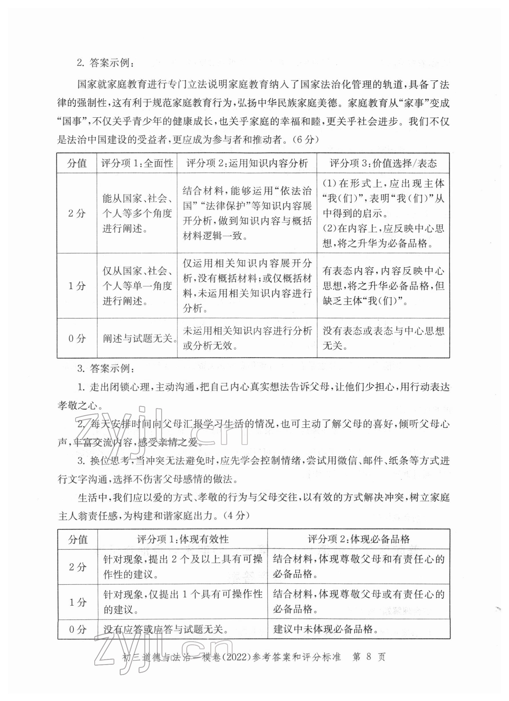 2022年文化課強(qiáng)化訓(xùn)練道德與法治 第8頁