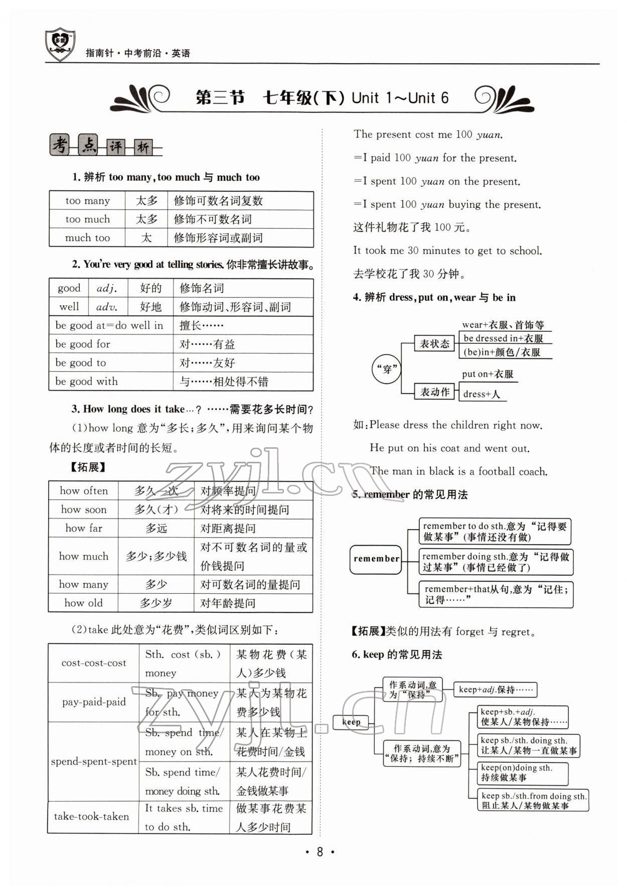 2022年指南針中考前沿英語 參考答案第31頁