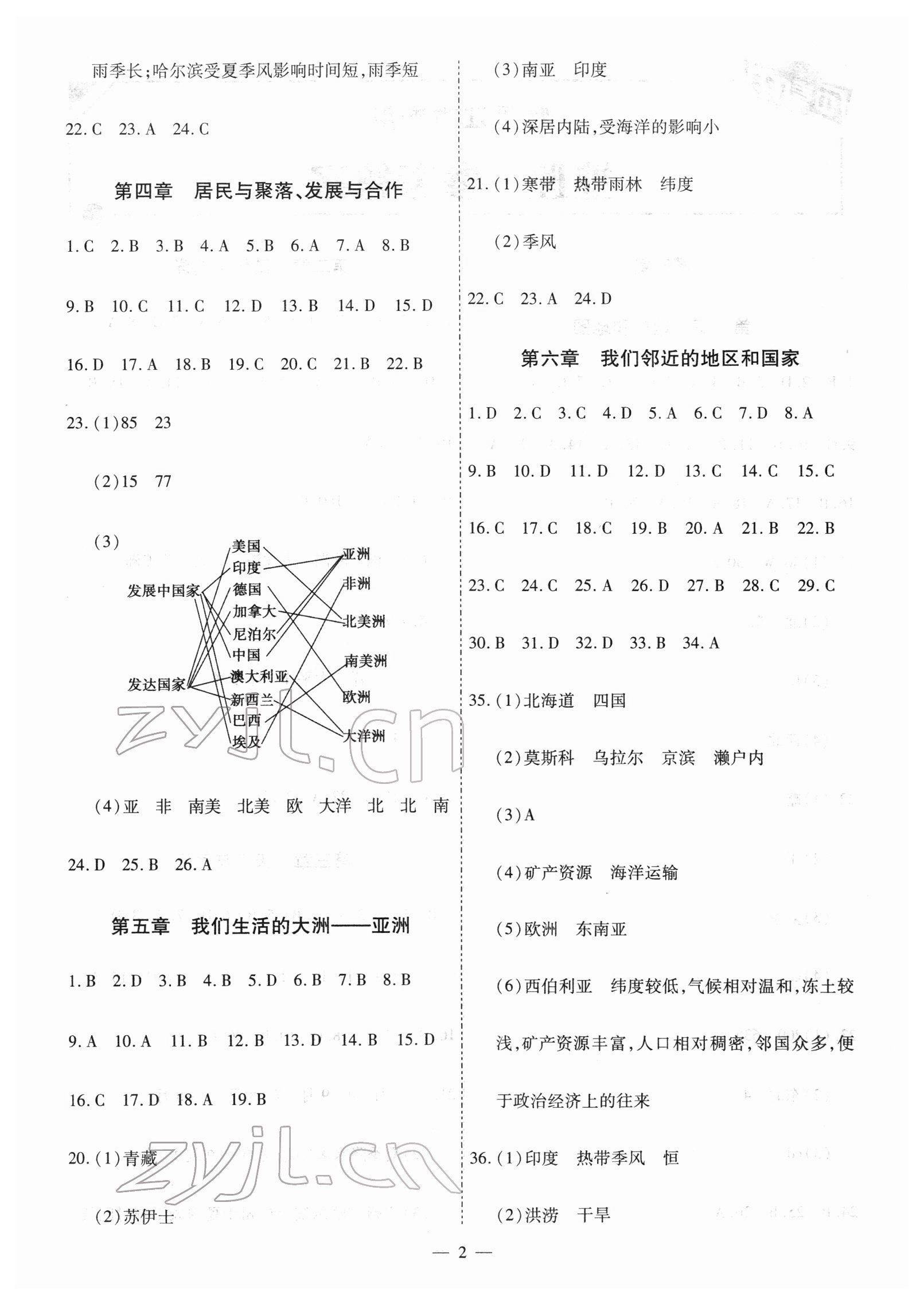 2022年中考123基础章节总复习测试卷地理牡丹江专版 第2页