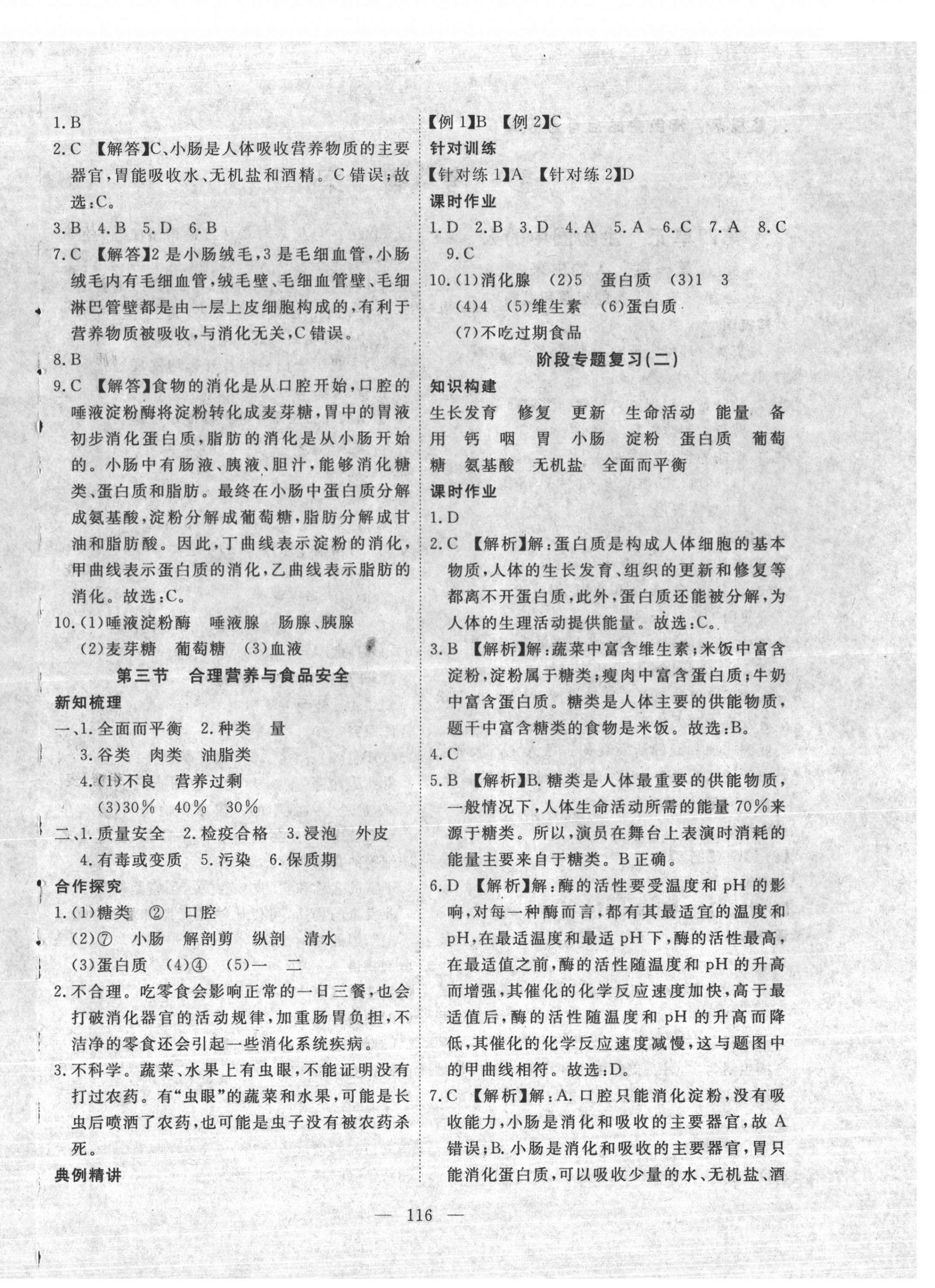 2022年351高效課堂導學案七年級生物下冊 第4頁