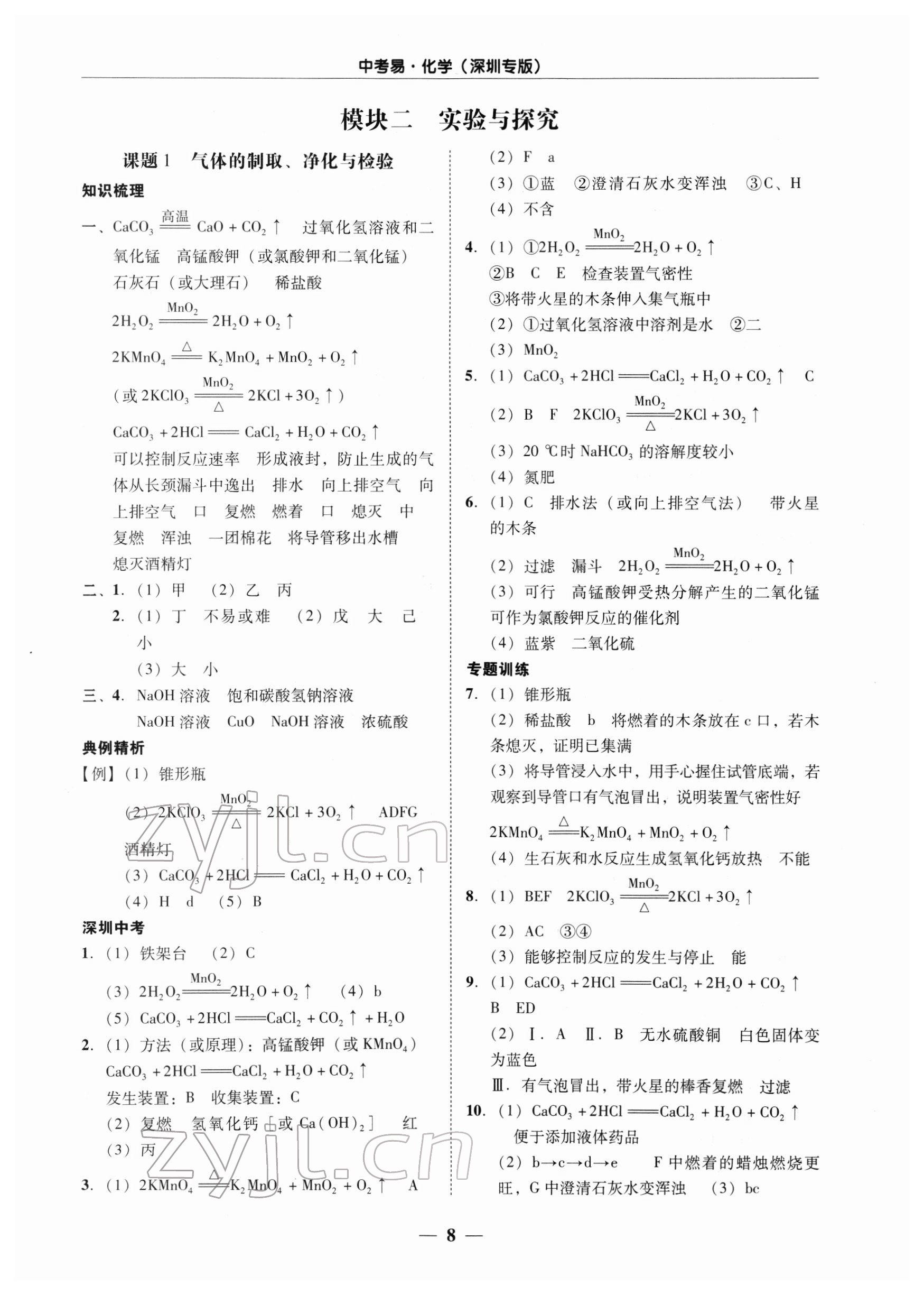 2022年中考易化学深圳专版 第8页