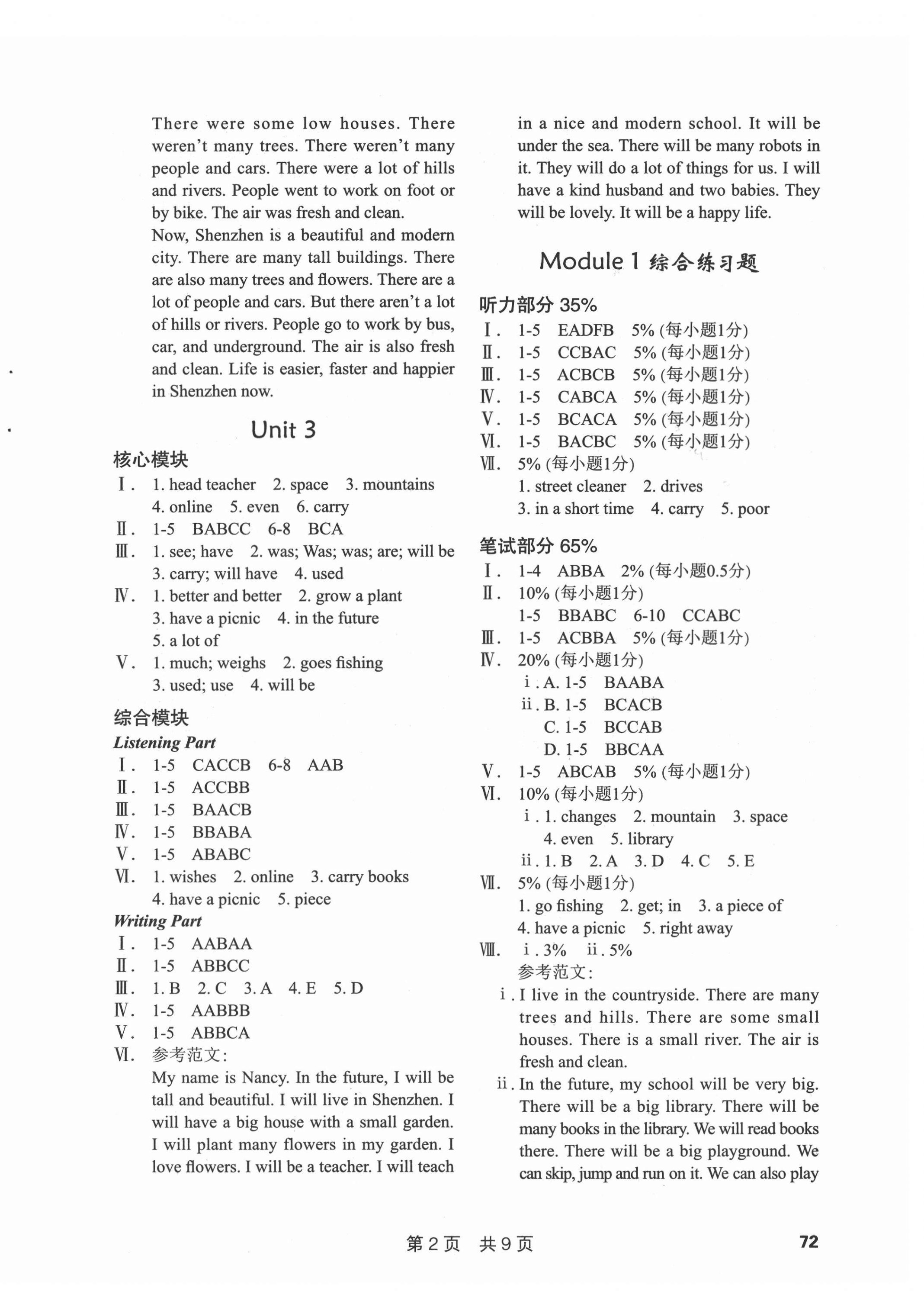 2022年深圳市小學英語課堂跟蹤六年級下冊滬教版 第2頁