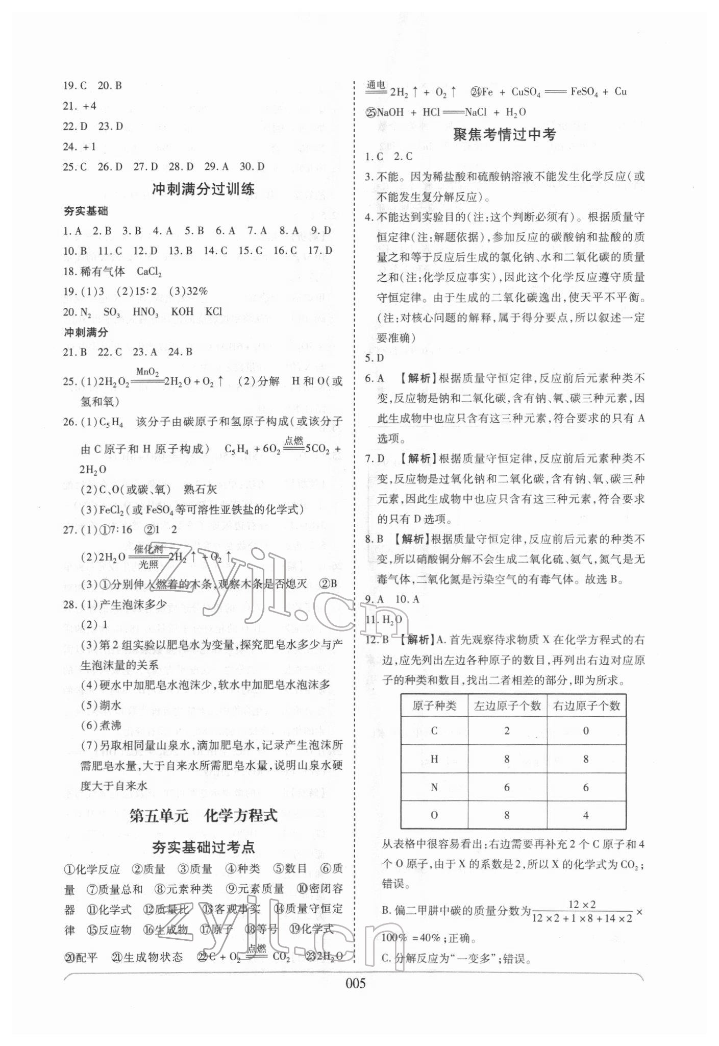 2022年世紀天成中考專家化學 第5頁