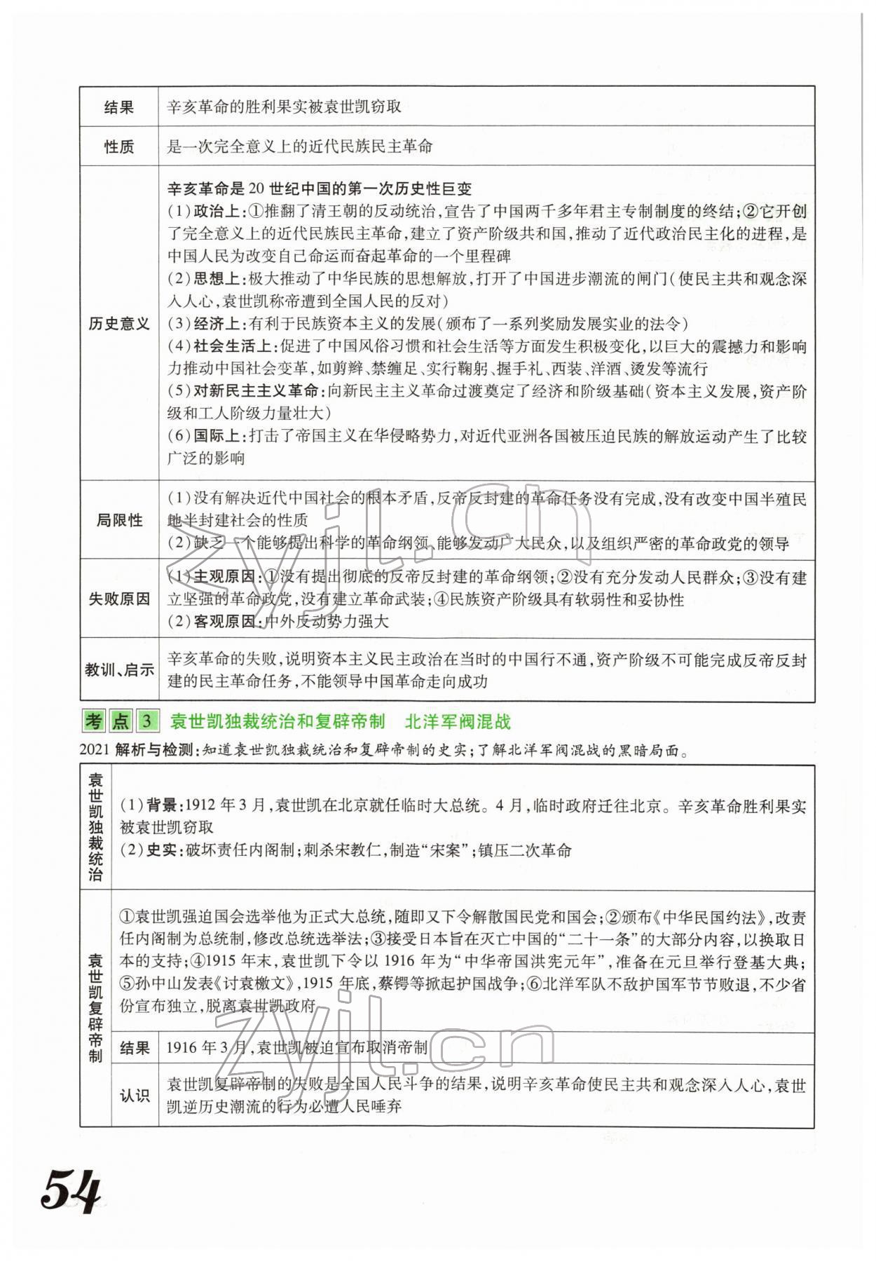 2022年蓝卡中考试题解读历史河南专版 参考答案第105页