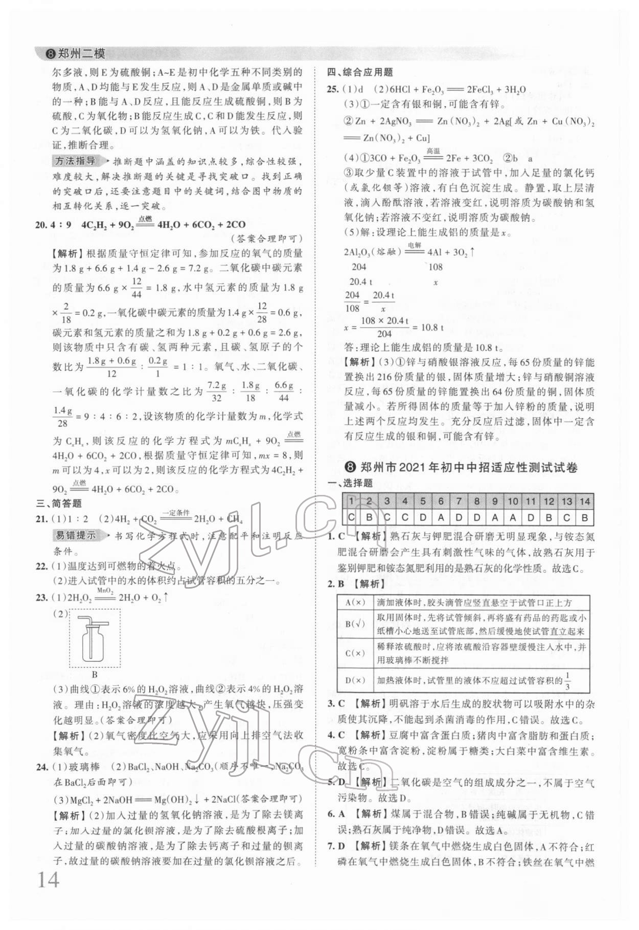 2022年王朝霞中考真题精编化学河南中考 第15页