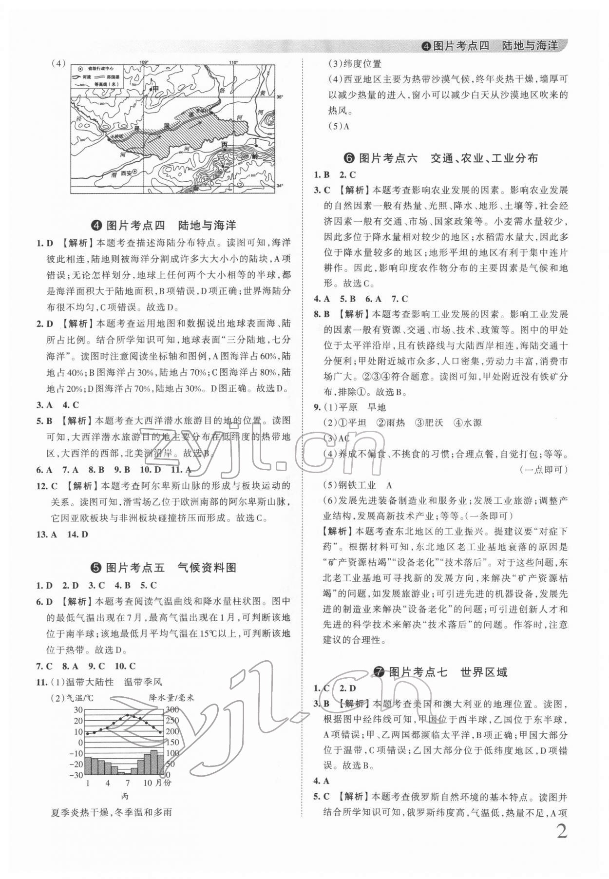 2022年王朝霞中考真題精編地理河南專版 參考答案第2頁