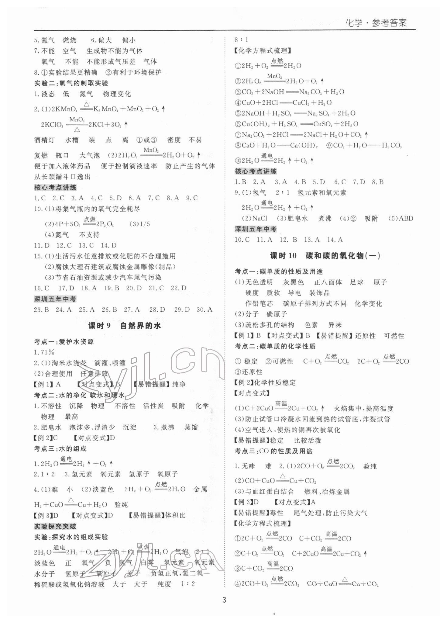 2022年新課標中考寶典化學(xué)深圳專版 第3頁