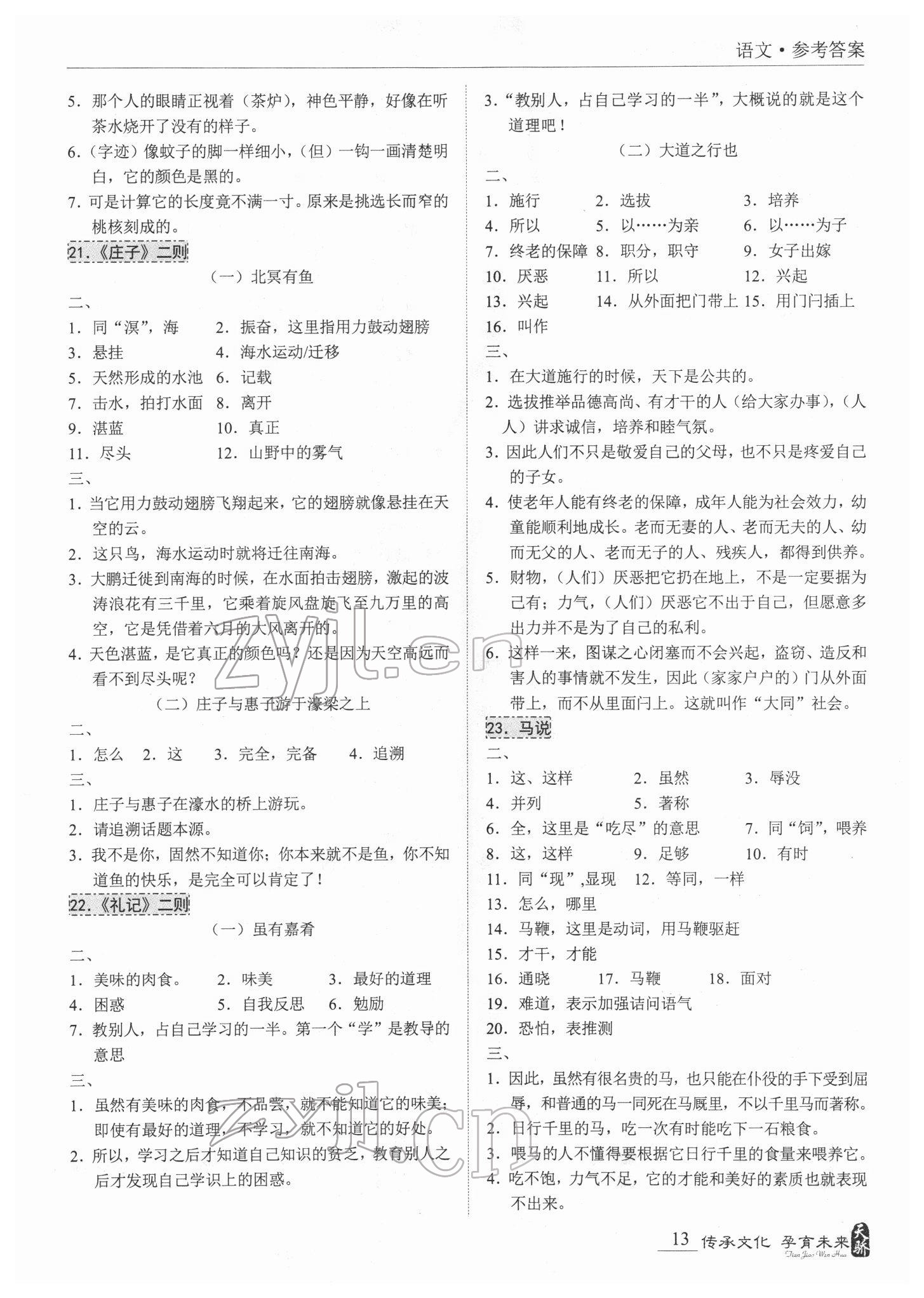 2022年新課標(biāo)中考寶典語(yǔ)文深圳專版 第13頁(yè)