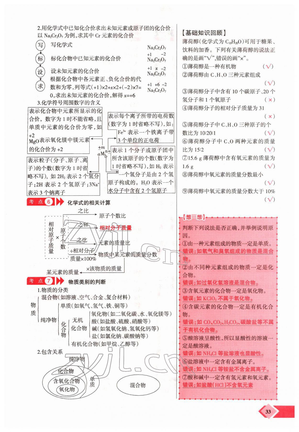 2022年新思路化學(xué)鄭州大學(xué)出版社河南專版 參考答案第62頁