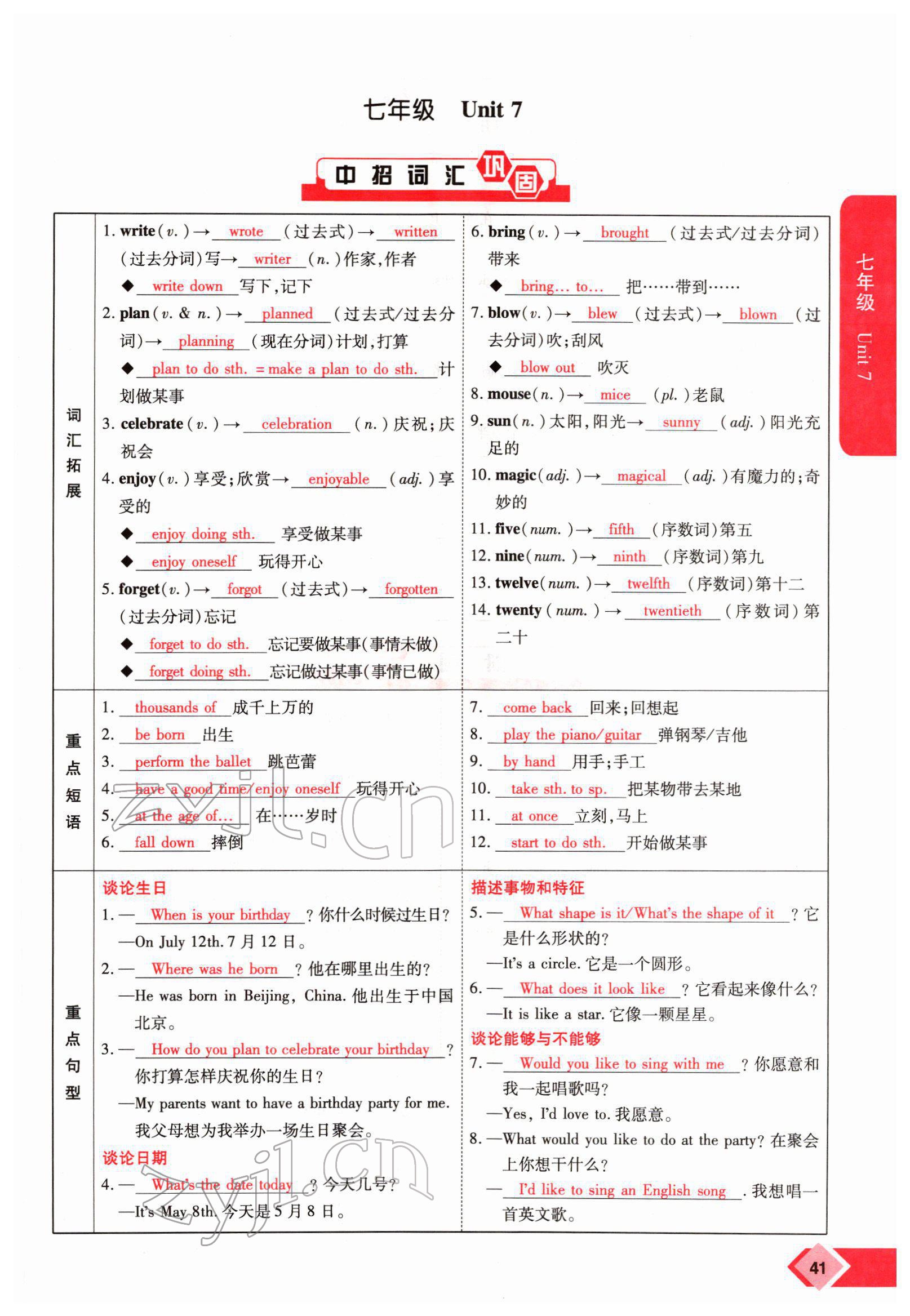 2022年新思路鄭州大學(xué)出版社英語課標(biāo)版河南專版 參考答案第77頁