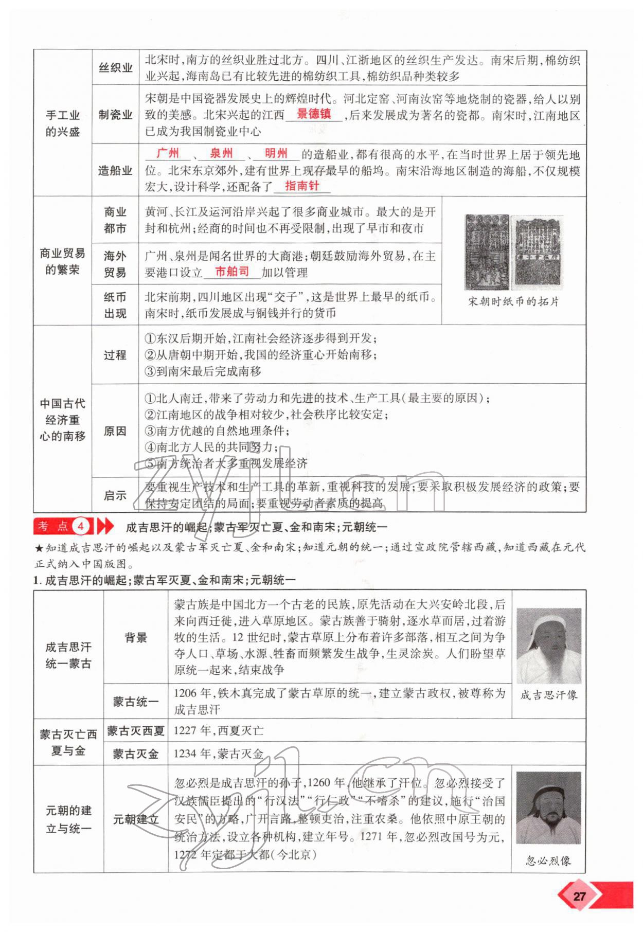 2022年新思路鄭州大學出版社歷史中考河南專版 參考答案第50頁