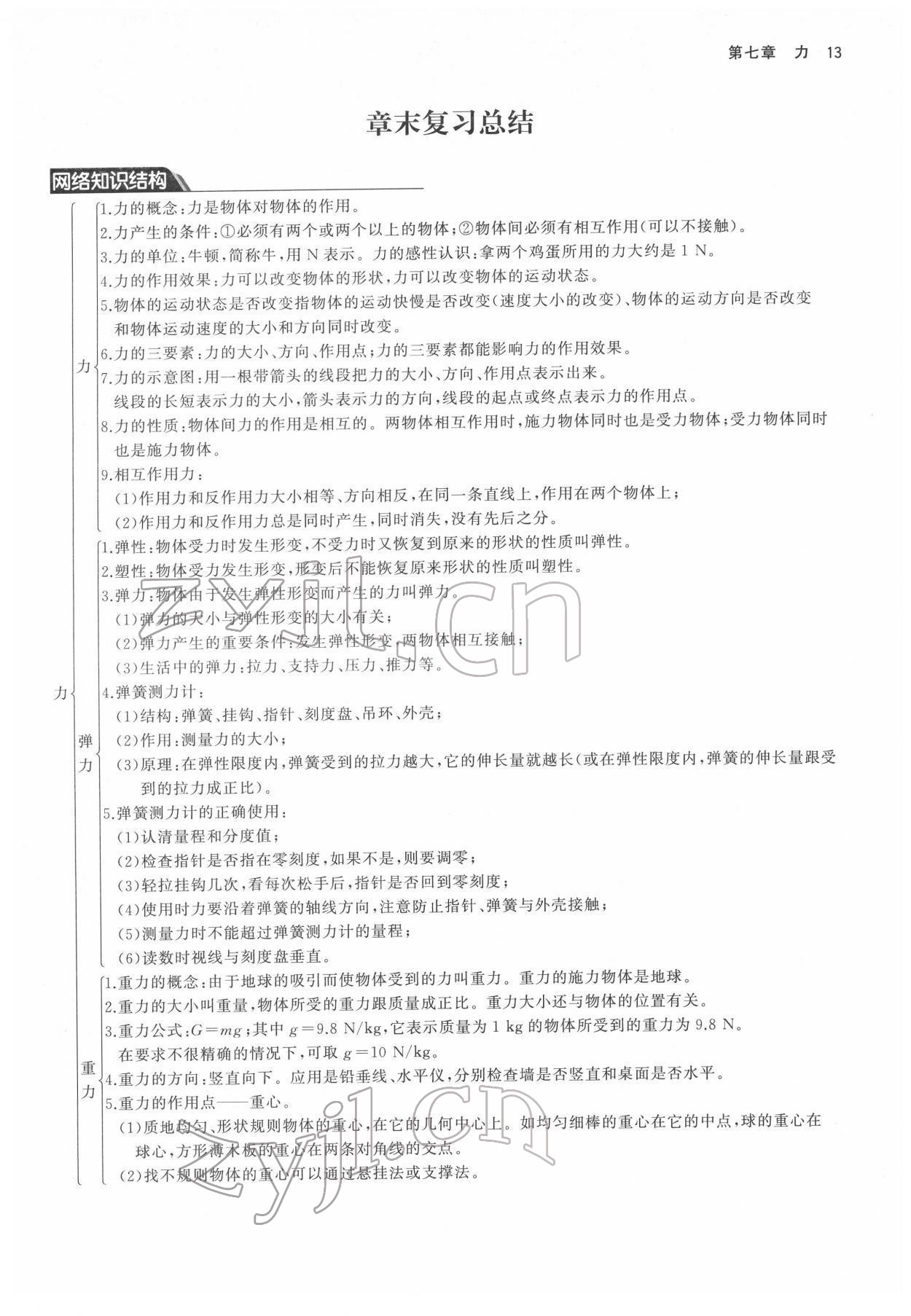 2022年名校零距离八年级物理下册人教版 参考答案第13页