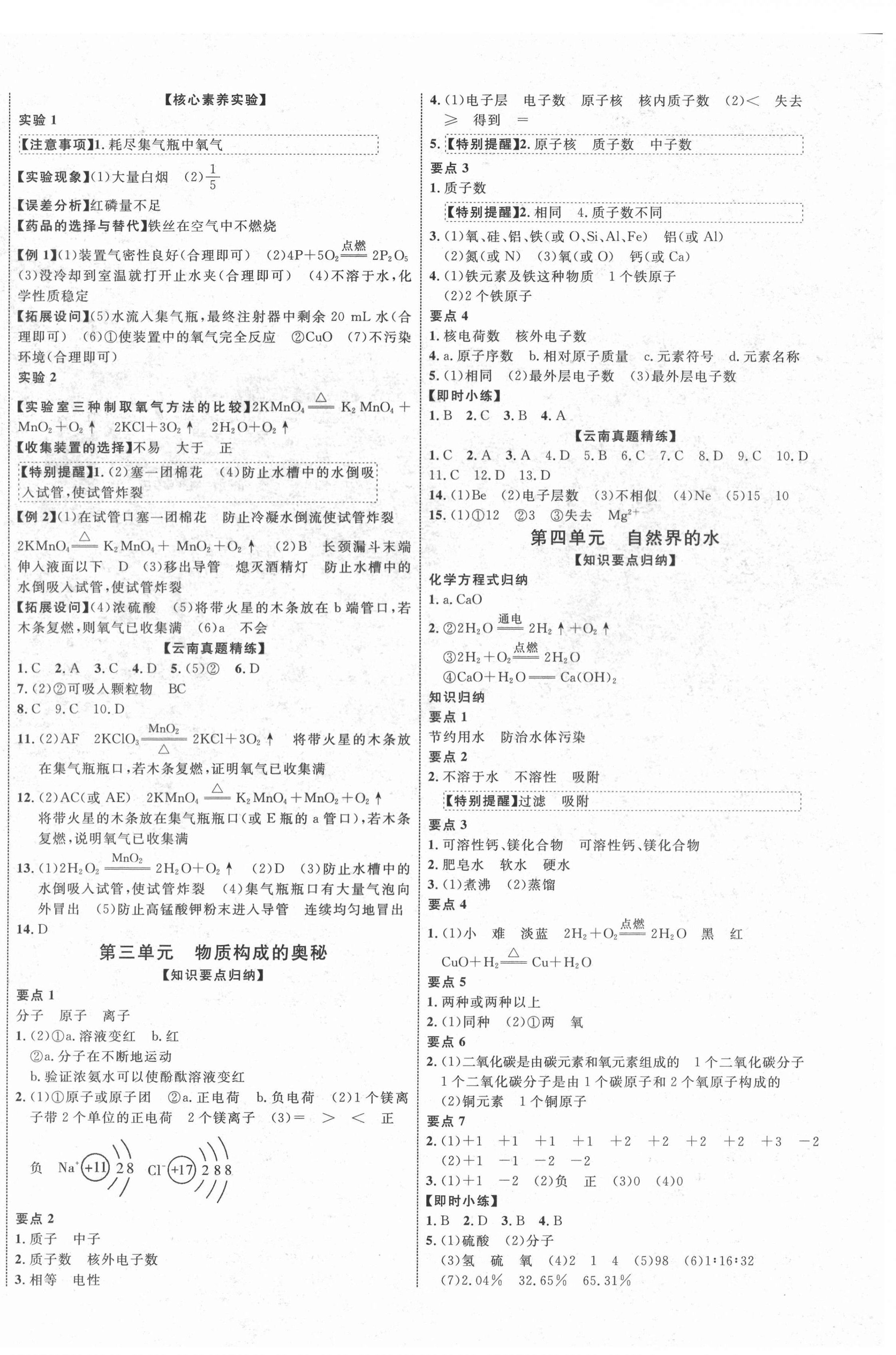 2022年中考新突破化学云南专版 第4页