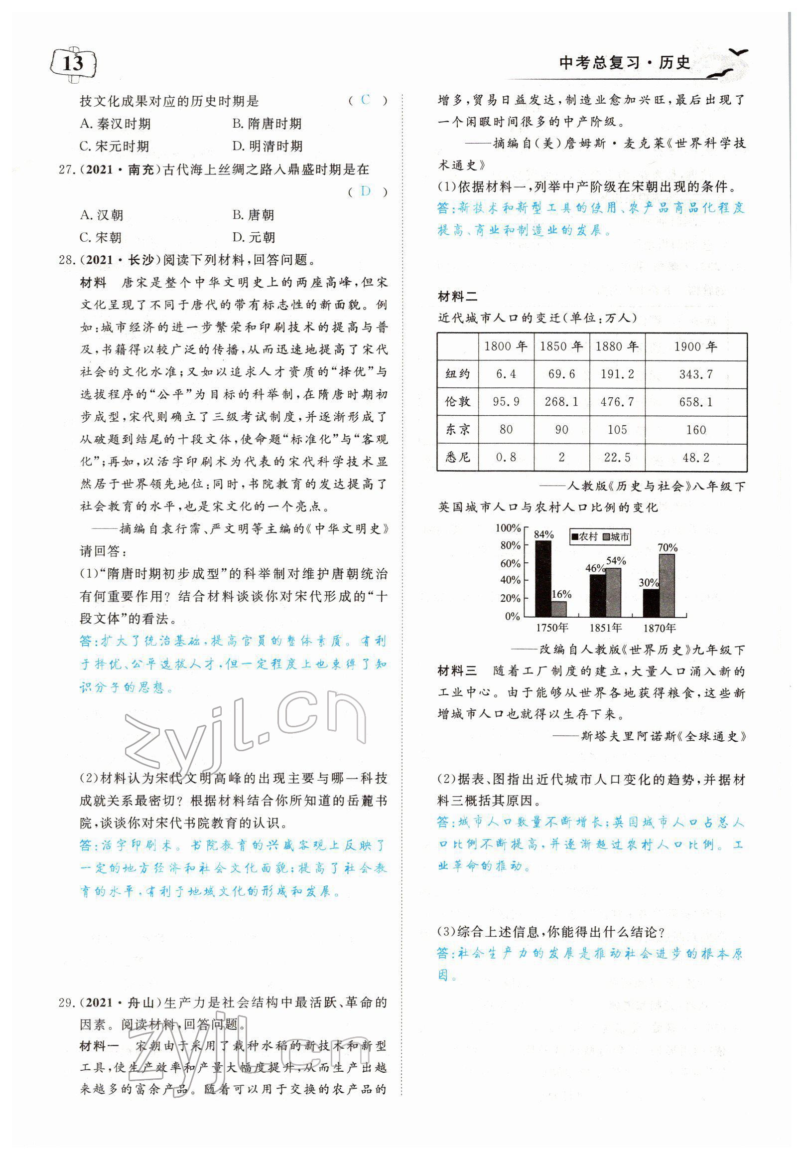 2022年351高效課堂導(dǎo)學(xué)案歷史中考用書人教版 第13頁