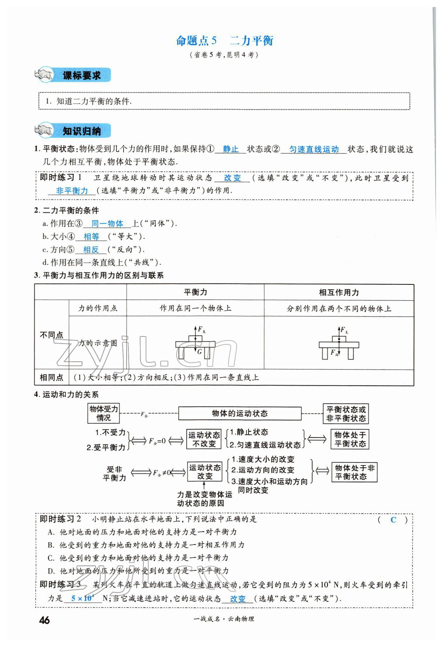 2022年一战成名考前新方案物理云南中考 第46页