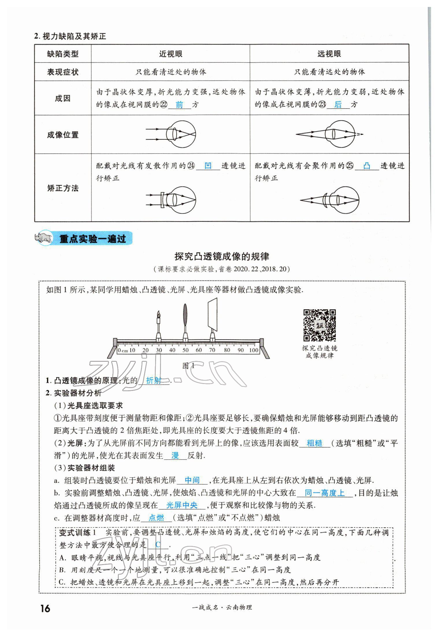 2022年一戰(zhàn)成名考前新方案物理云南中考 第16頁