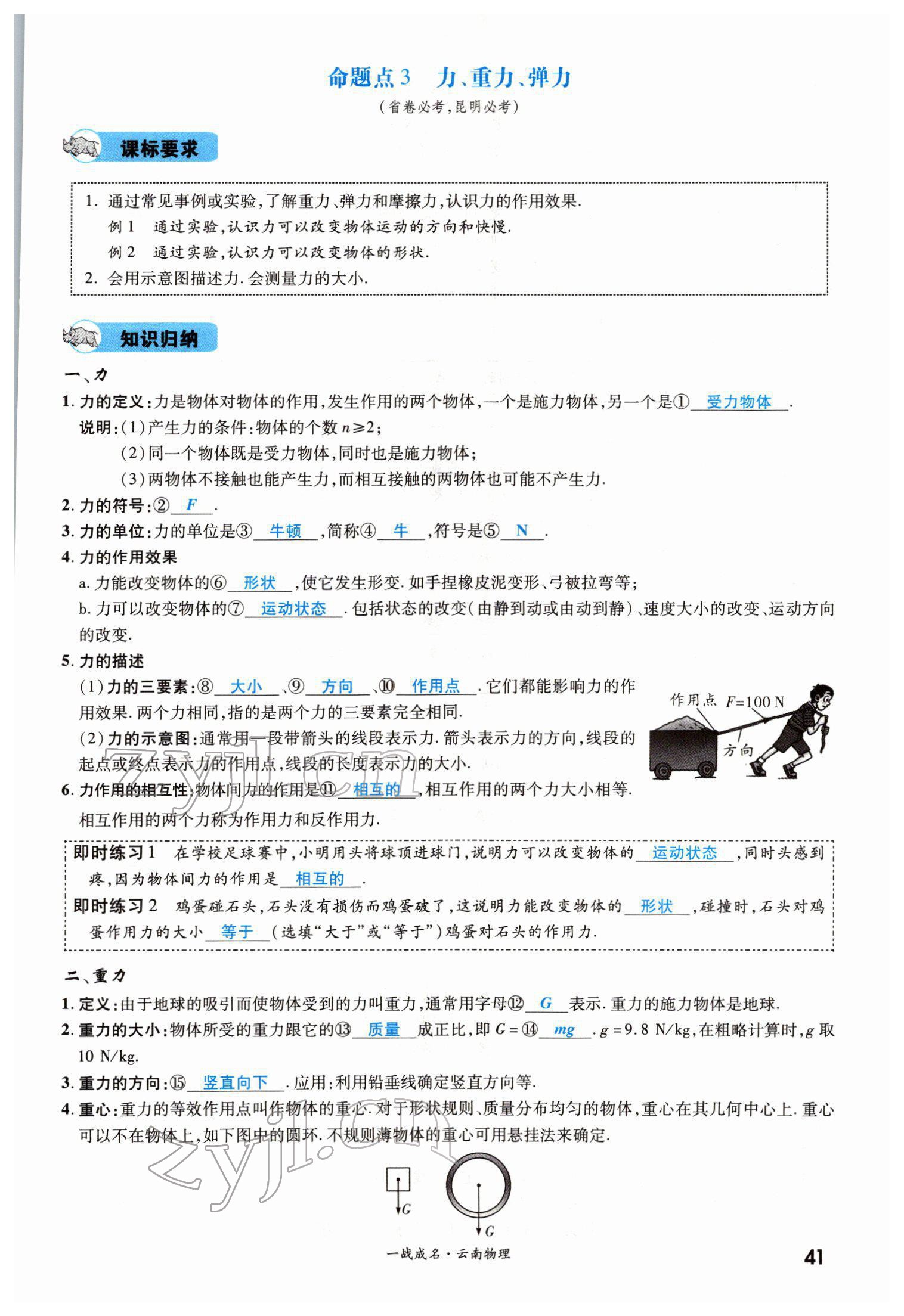 2022年一戰(zhàn)成名考前新方案物理云南中考 第41頁