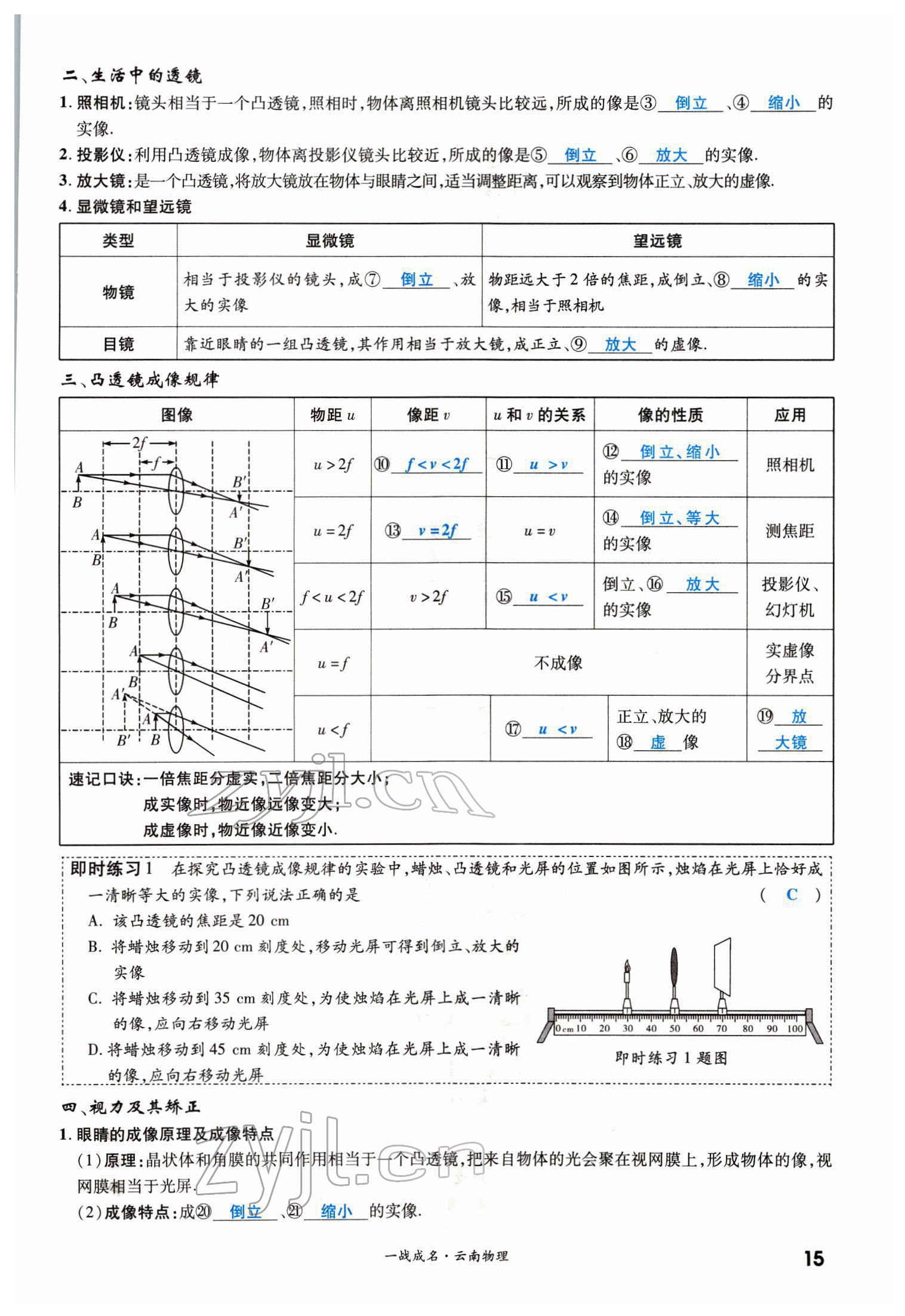 2022年一战成名考前新方案物理云南中考 第15页