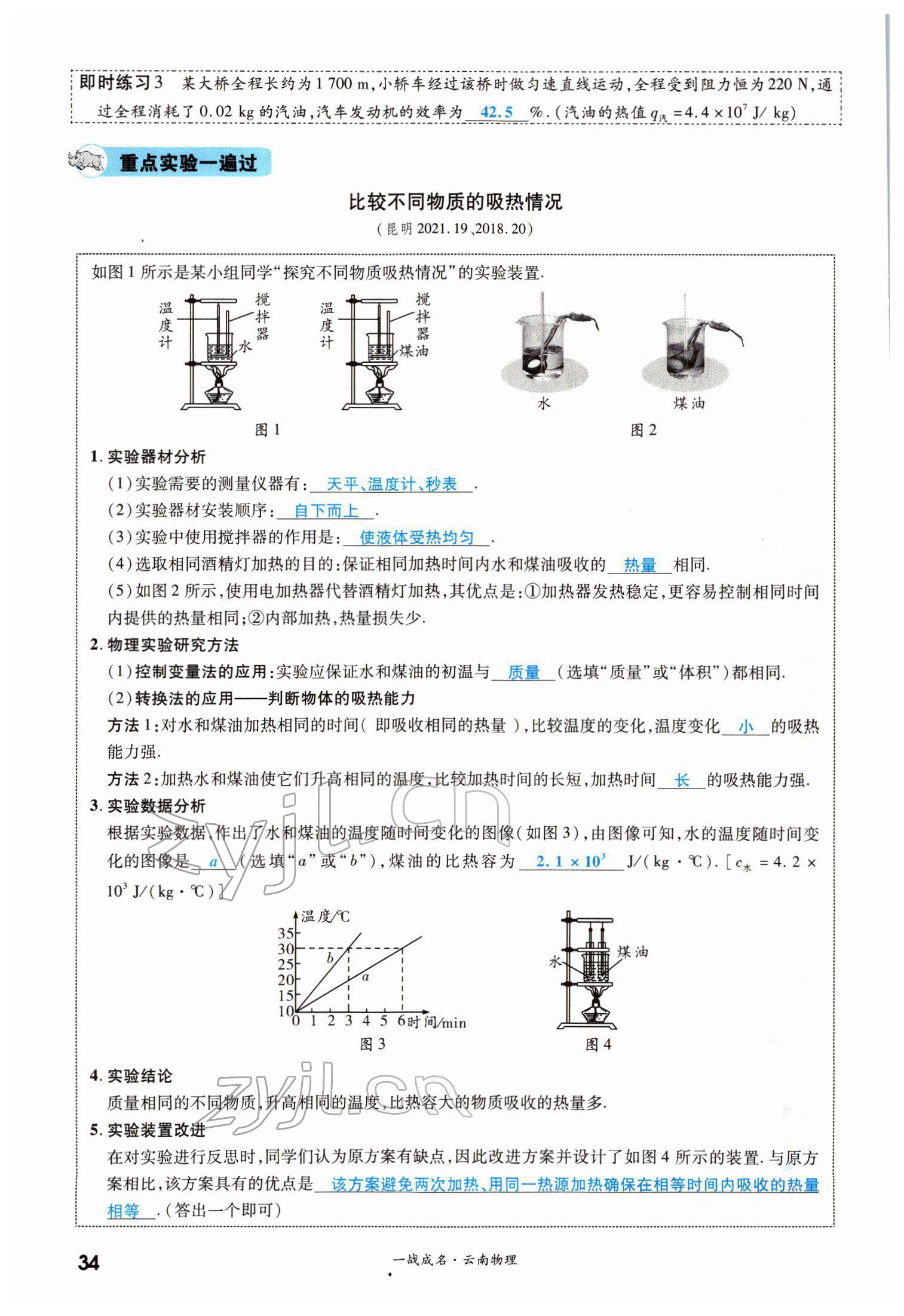 2022年一戰(zhàn)成名考前新方案物理云南中考 第34頁