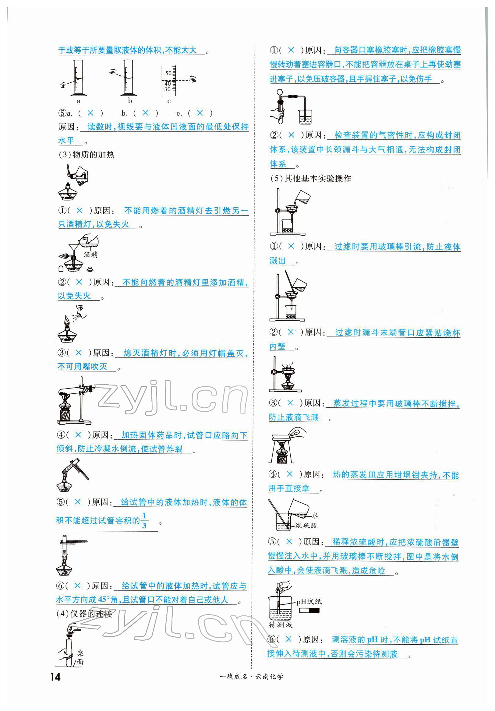 2022年一戰(zhàn)成名考前新方案化學(xué)云南專版 參考答案第23頁