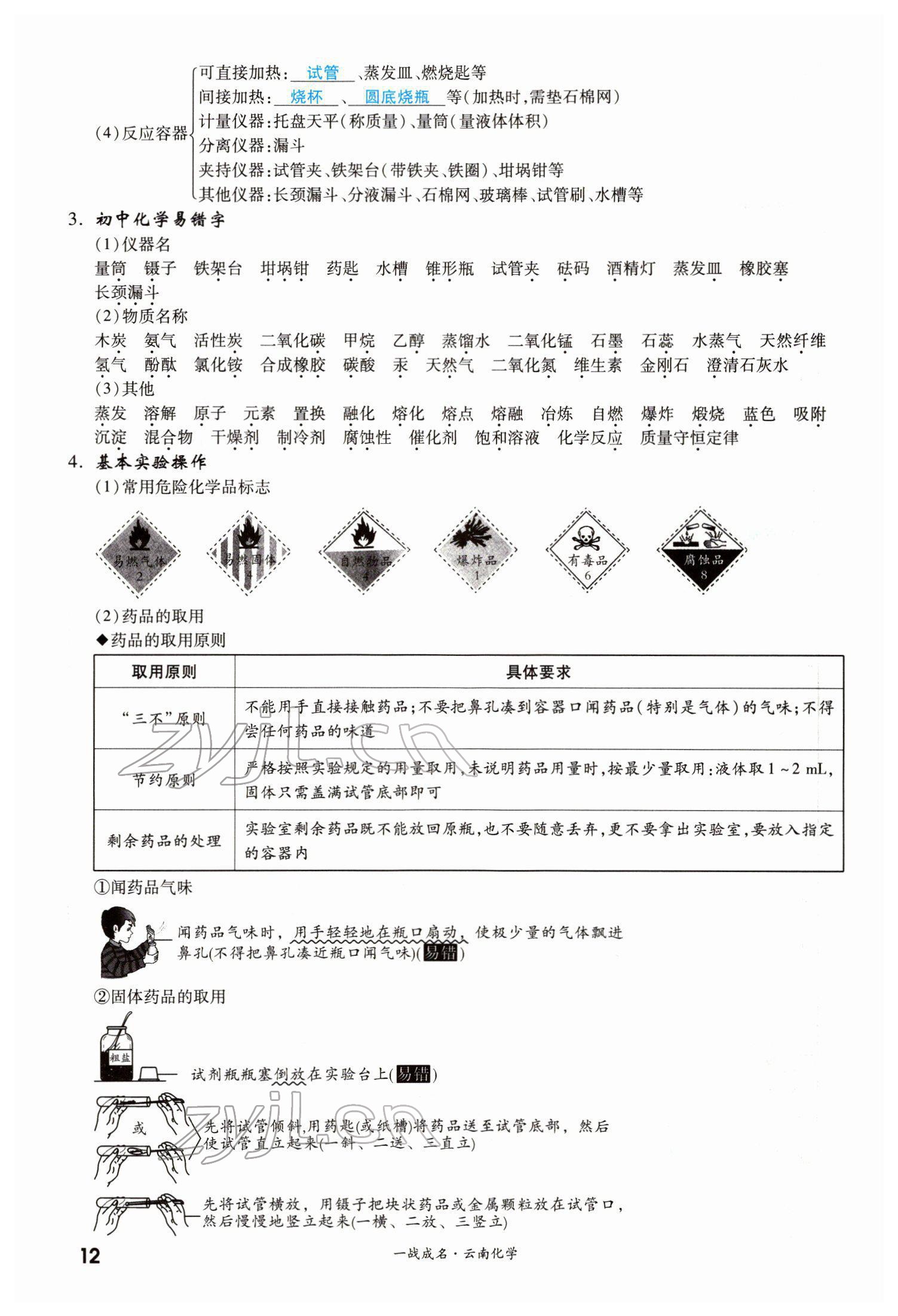 2022年一战成名考前新方案化学云南专版 第12页