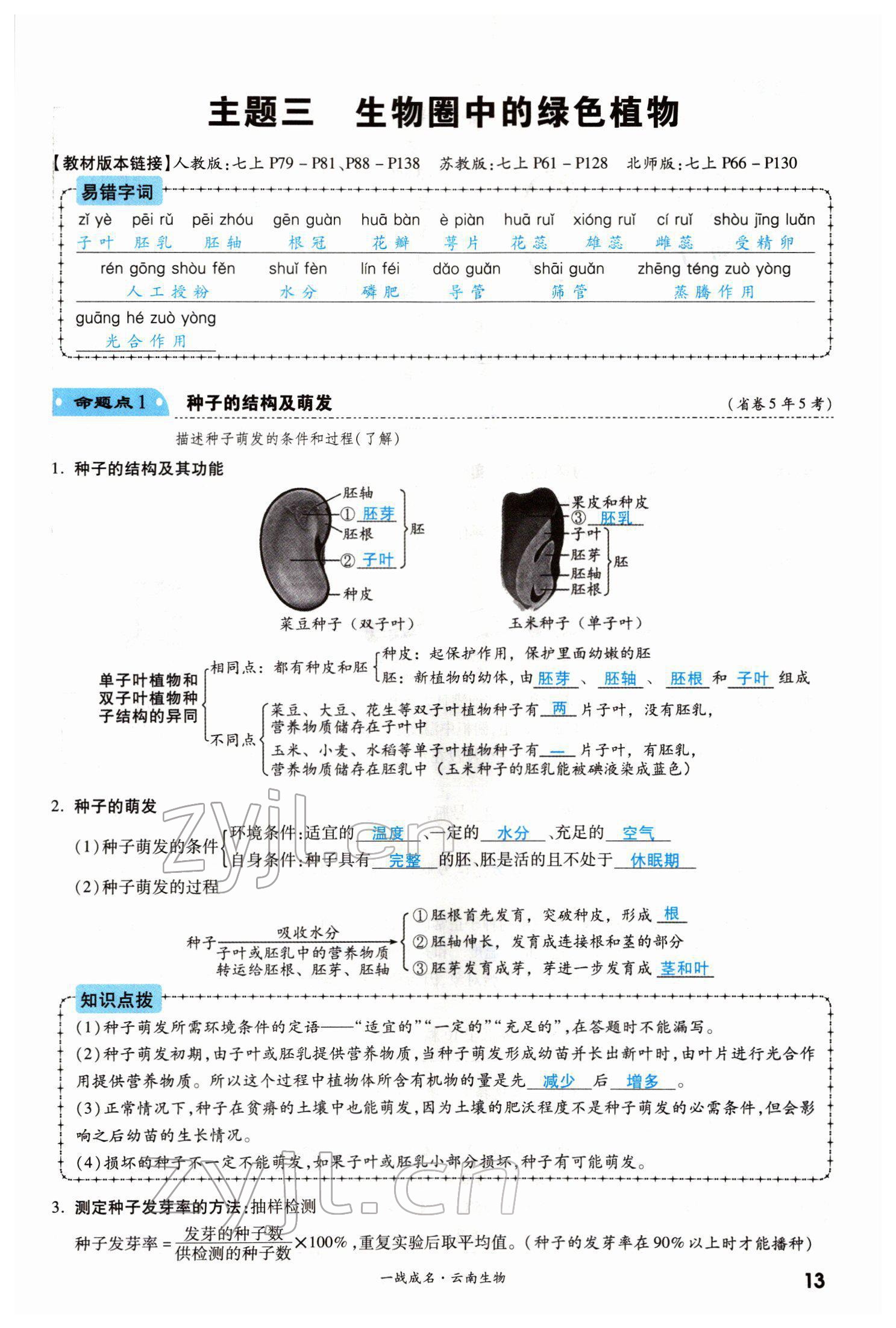 2022年一战成名考前新方案生物云南专版 第13页