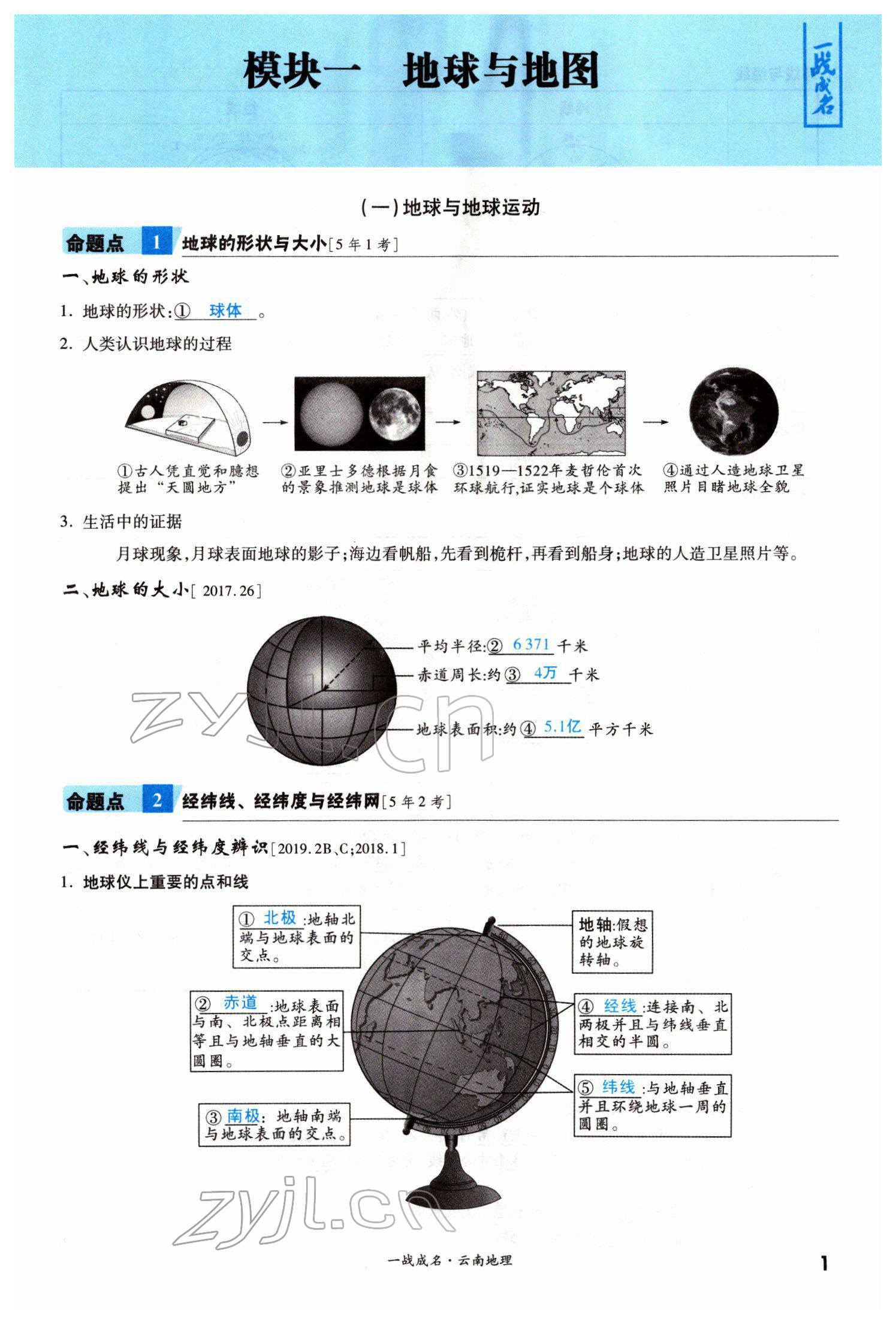 2022年一战成名考前新方案地理云南专版 第1页