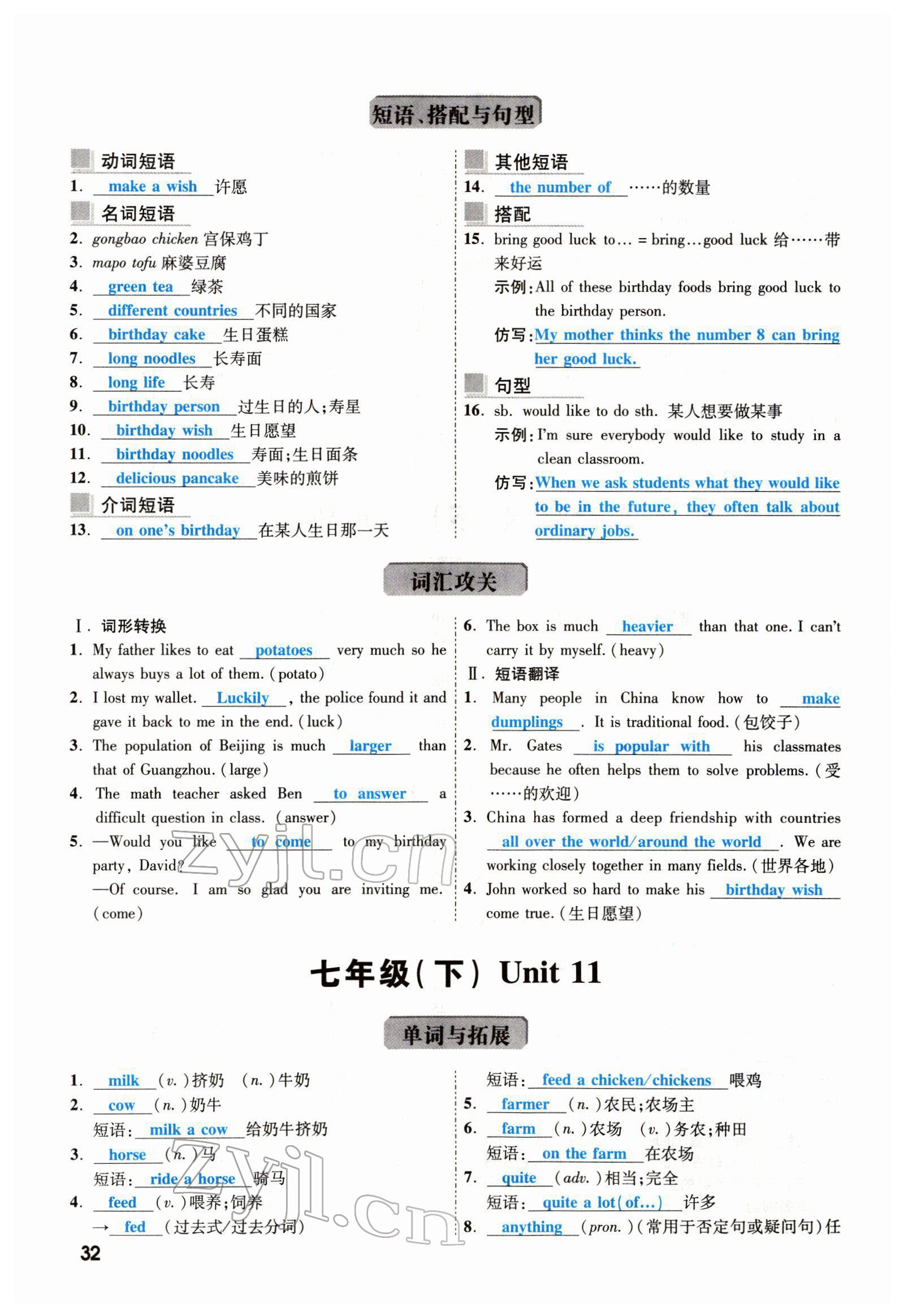 2022年一战成名考前新方案英语云南专版 参考答案第65页