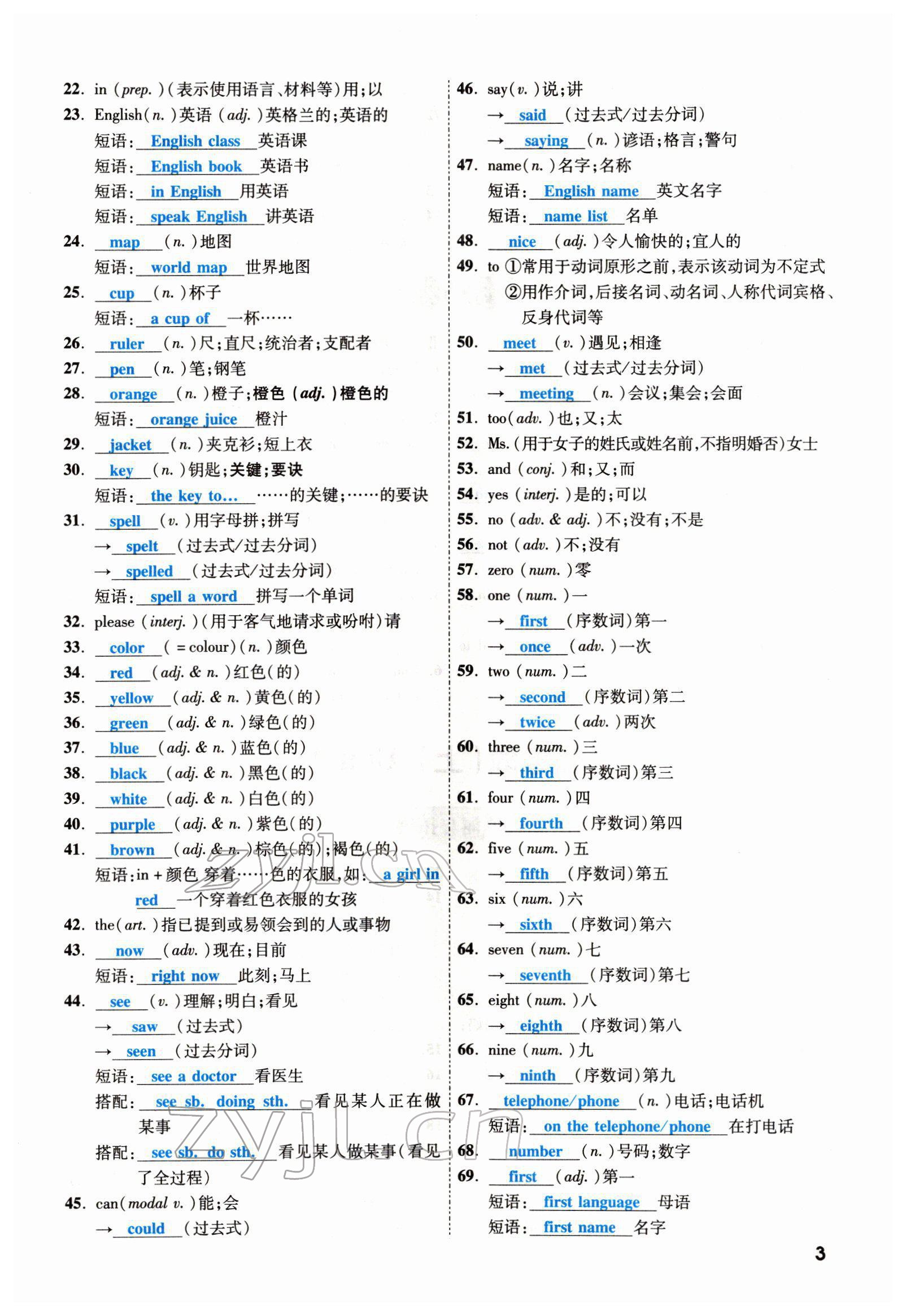 2022年一戰(zhàn)成名考前新方案英語云南專版 參考答案第7頁