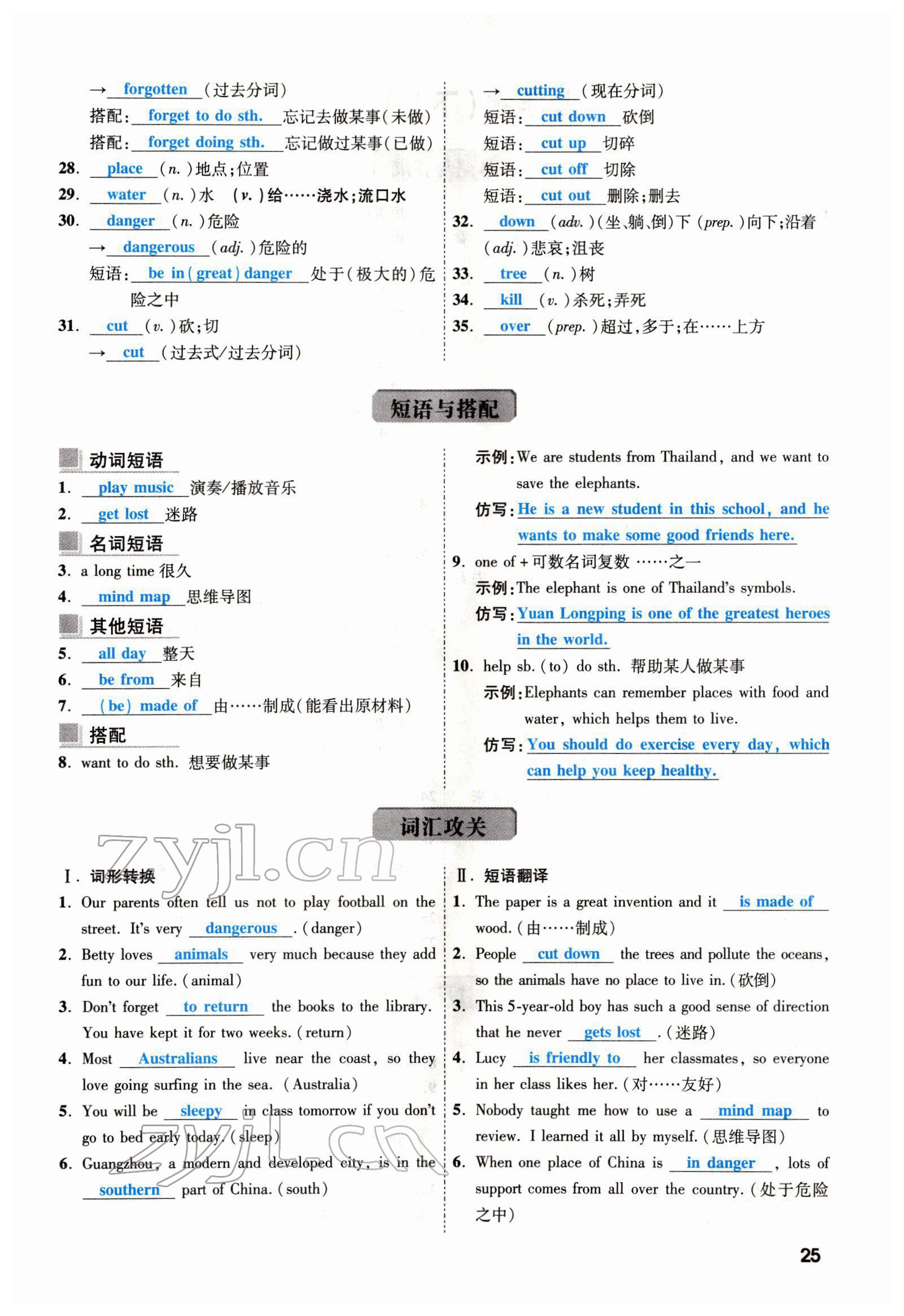 2022年一戰(zhàn)成名考前新方案英語云南專版 參考答案第51頁