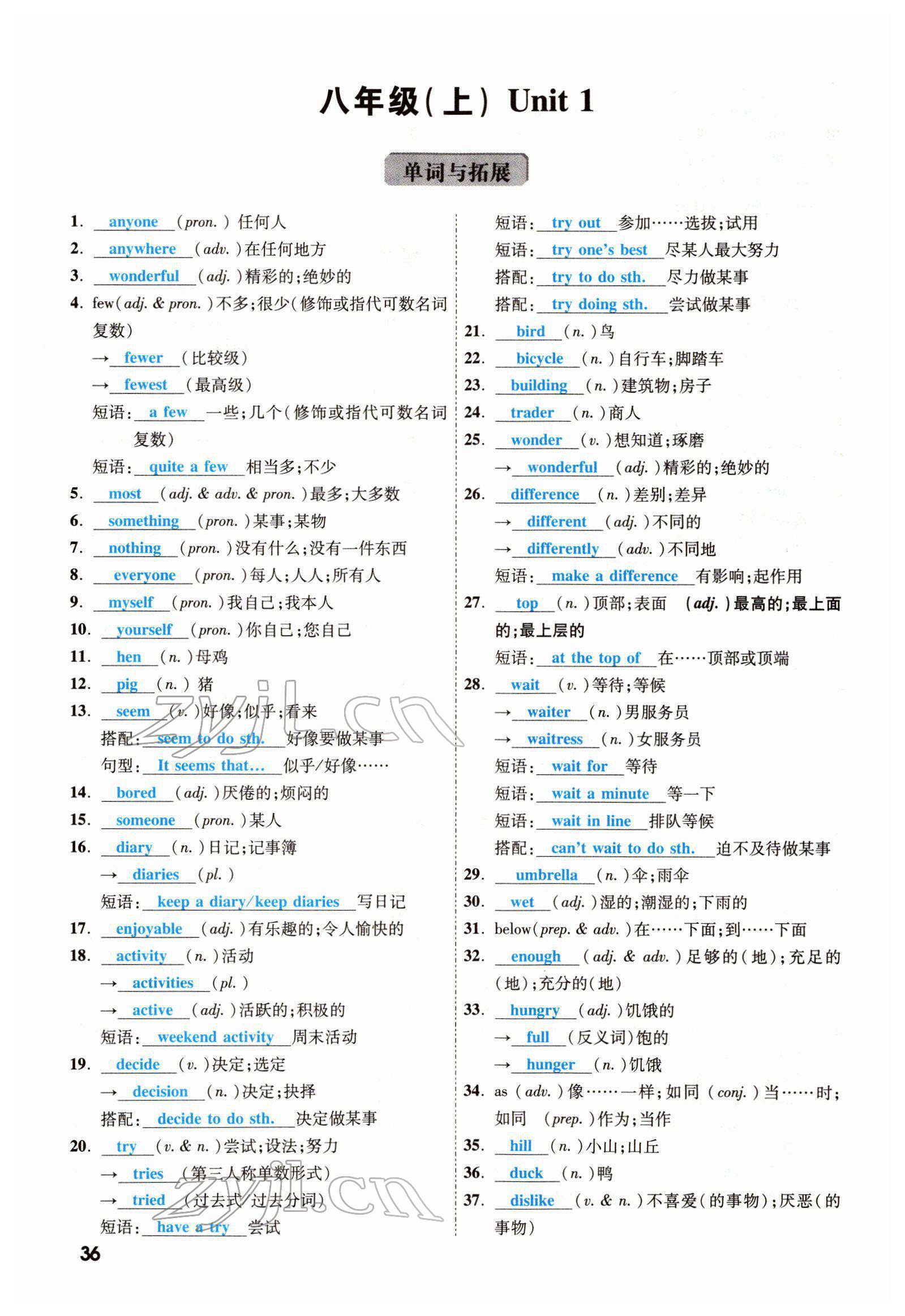 2022年一戰(zhàn)成名考前新方案英語(yǔ)云南專版 參考答案第73頁(yè)