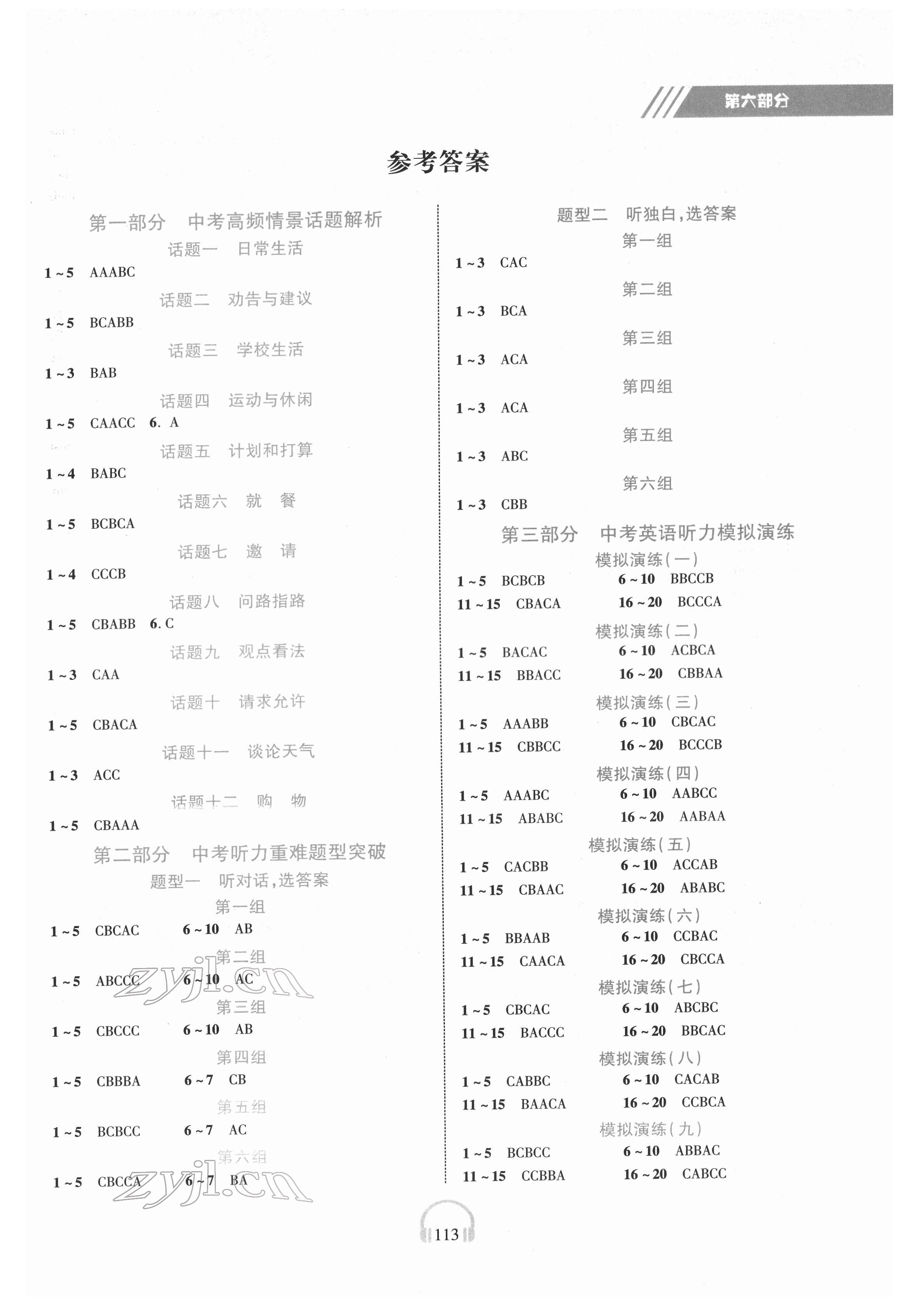 2022年中考英語(yǔ)聽(tīng)力快線(xiàn)英語(yǔ)云南專(zhuān)版 第1頁(yè)