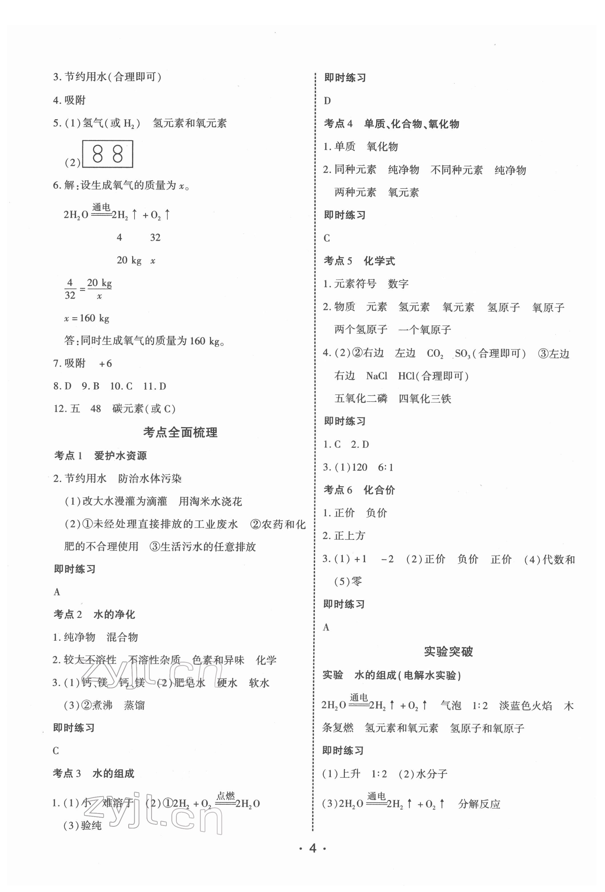 2022年貴州中考總復(fù)習(xí)終極備戰(zhàn)化學(xué)貴陽專版 第4頁