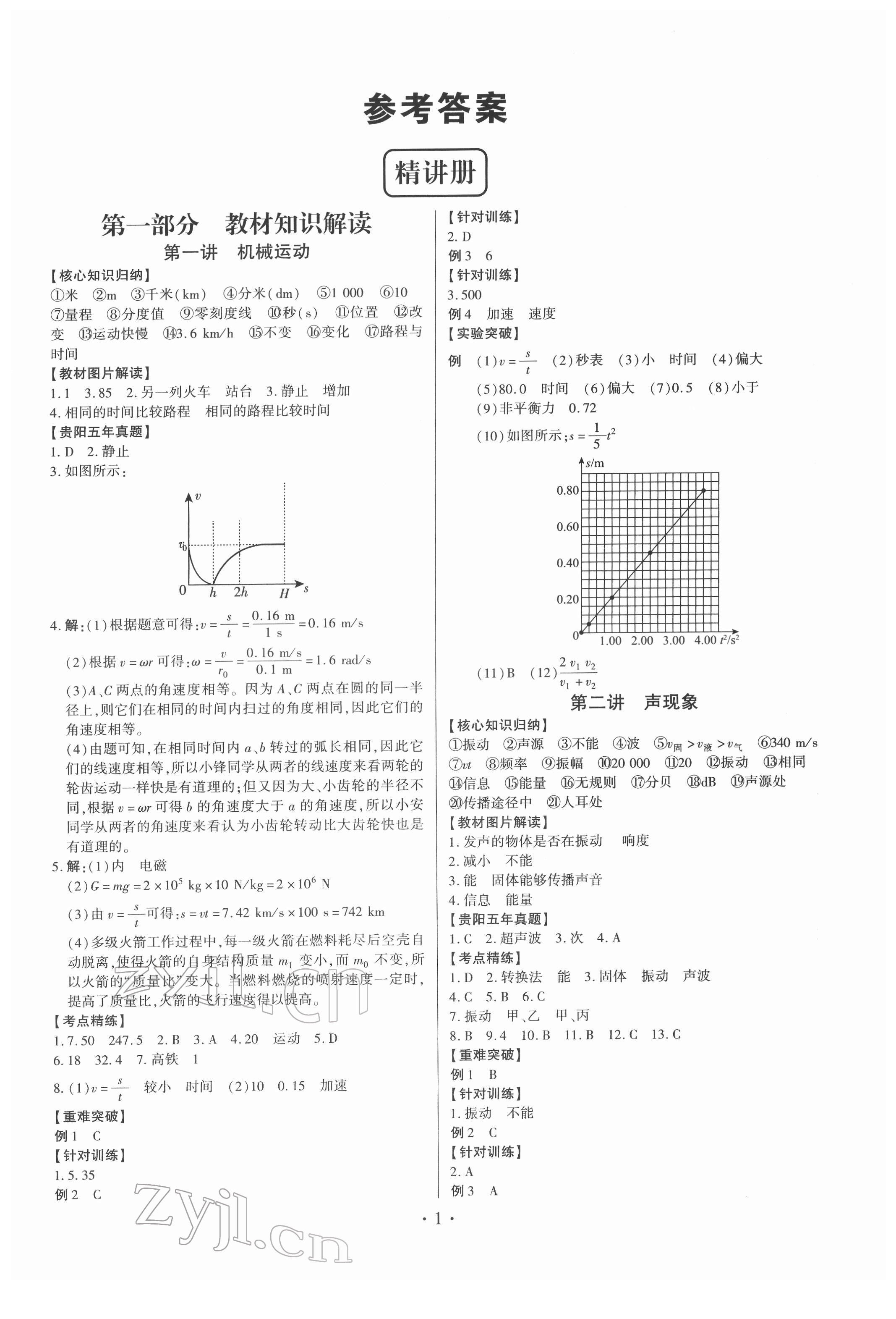 2022年貴州中考總復(fù)習(xí)終極備戰(zhàn)物理貴陽專版 第1頁