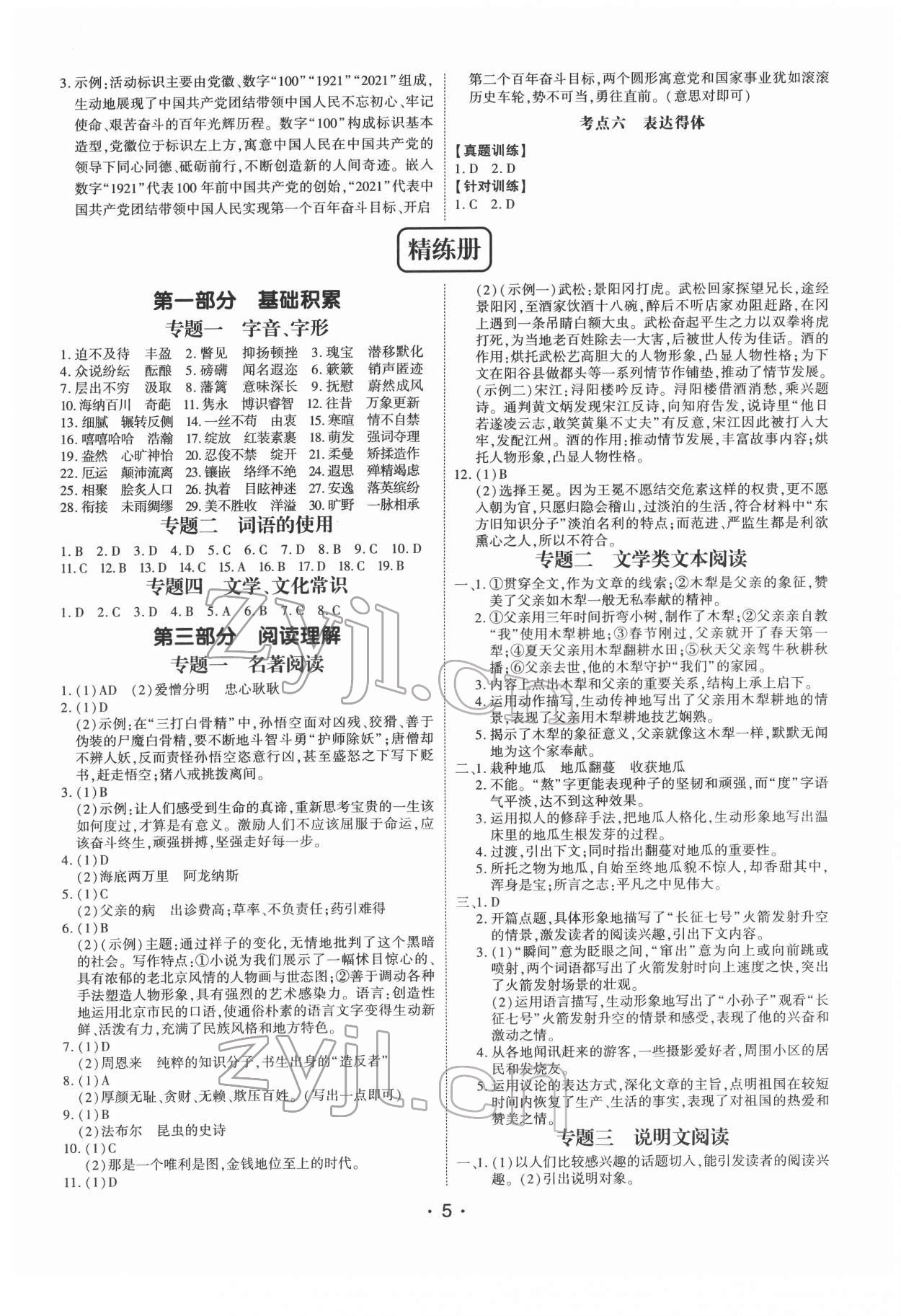 2022年貴州中考總復(fù)習(xí)終極備戰(zhàn)語(yǔ)文貴陽(yáng)專版 第5頁(yè)