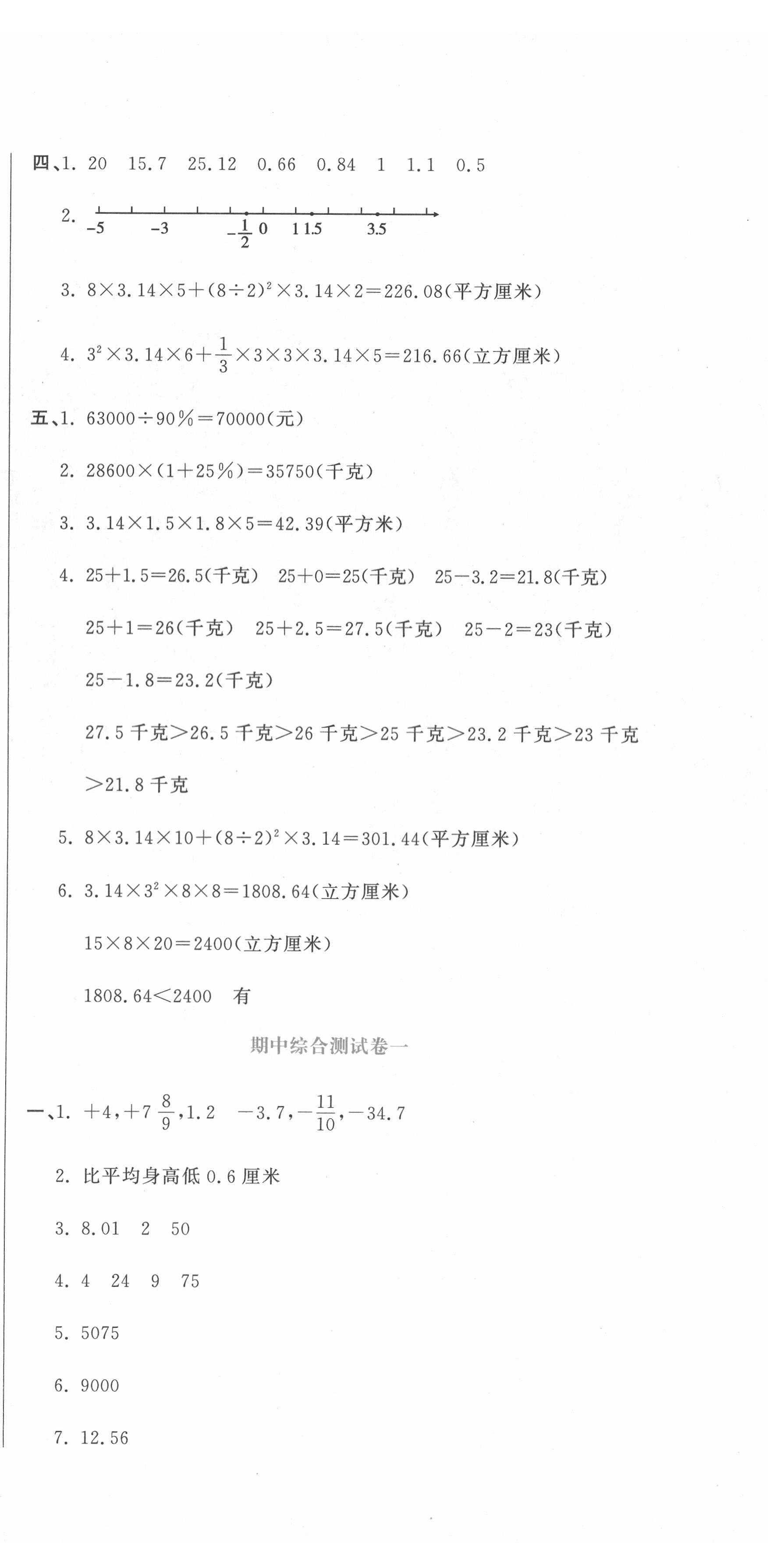 2022年提分教練六年級數(shù)學(xué)下冊人教版 第6頁