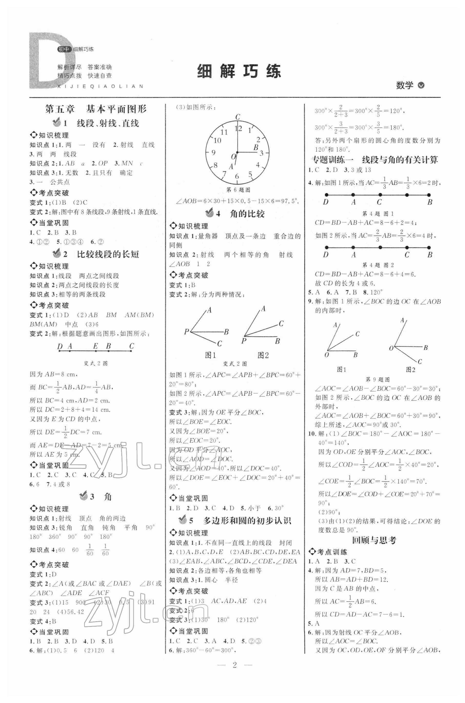 2022年細(xì)解巧練六年級數(shù)學(xué)下冊魯教版 參考答案第1頁