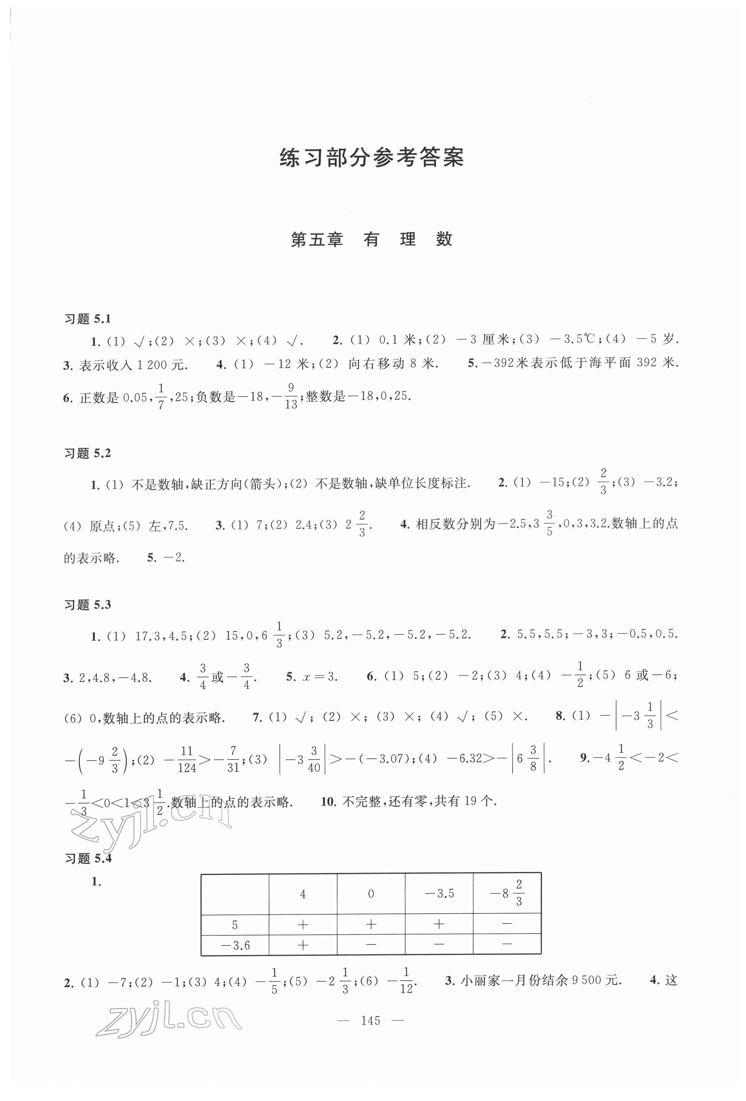 2022年练习部分六年级数学第二学期沪教版54制 第1页