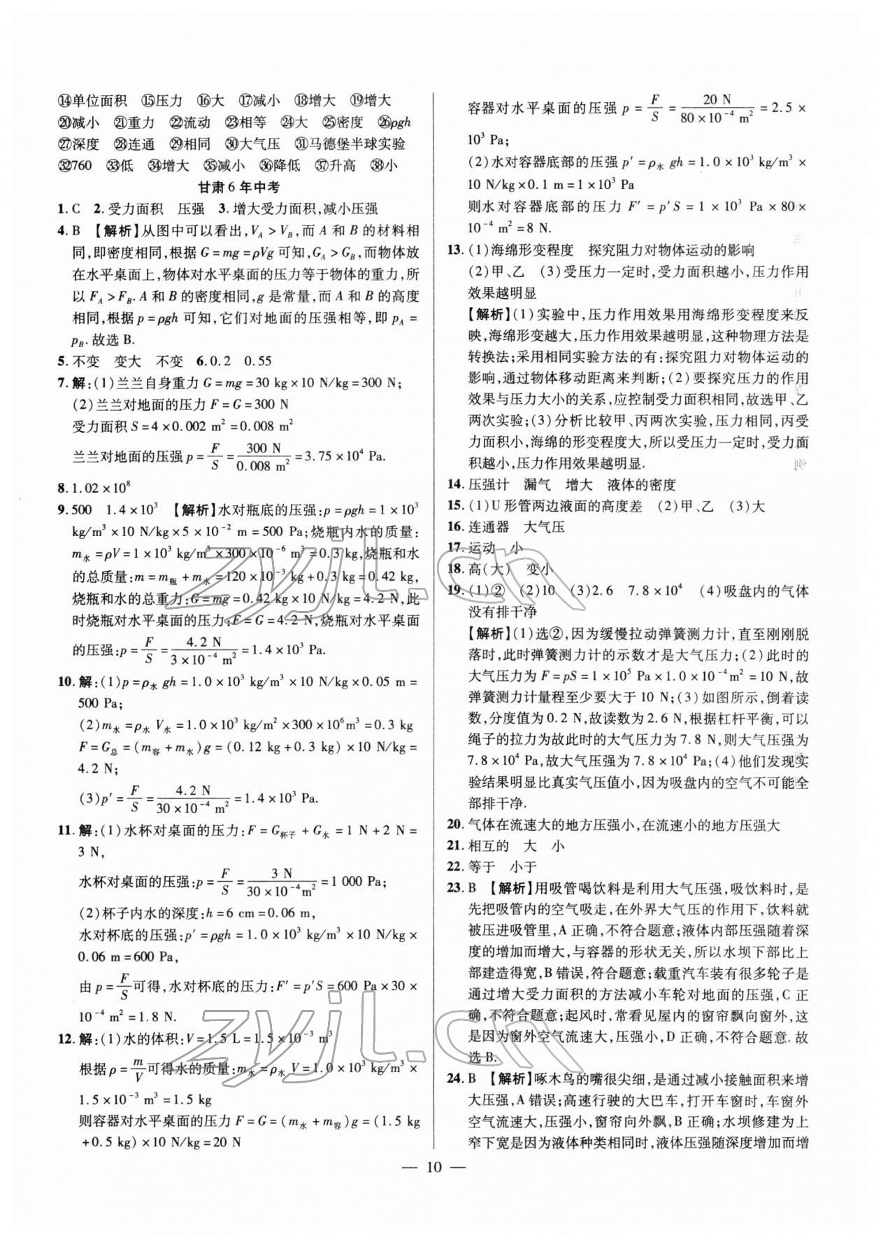 2022年智囊團中考新方案物理甘肅專版 第10頁