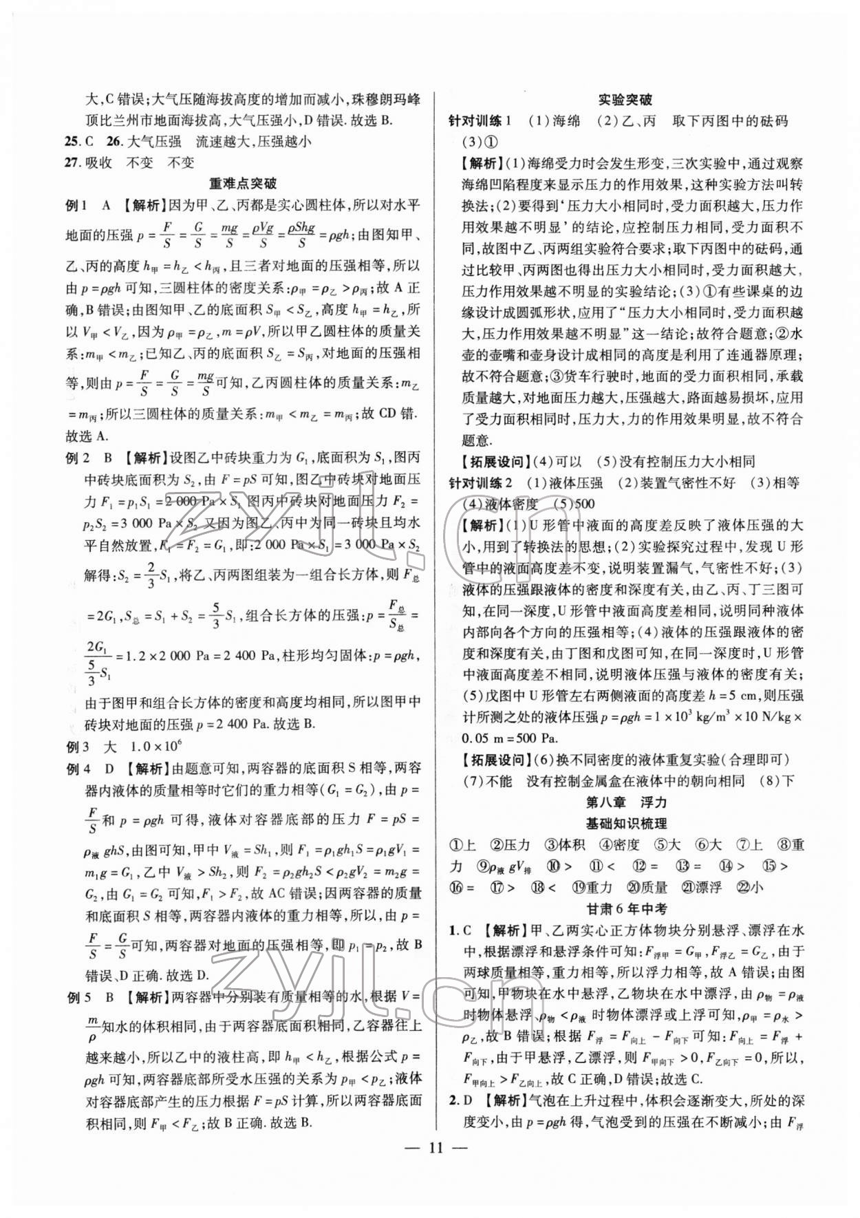 2022年智囊團(tuán)中考新方案物理甘肅專版 第11頁(yè)