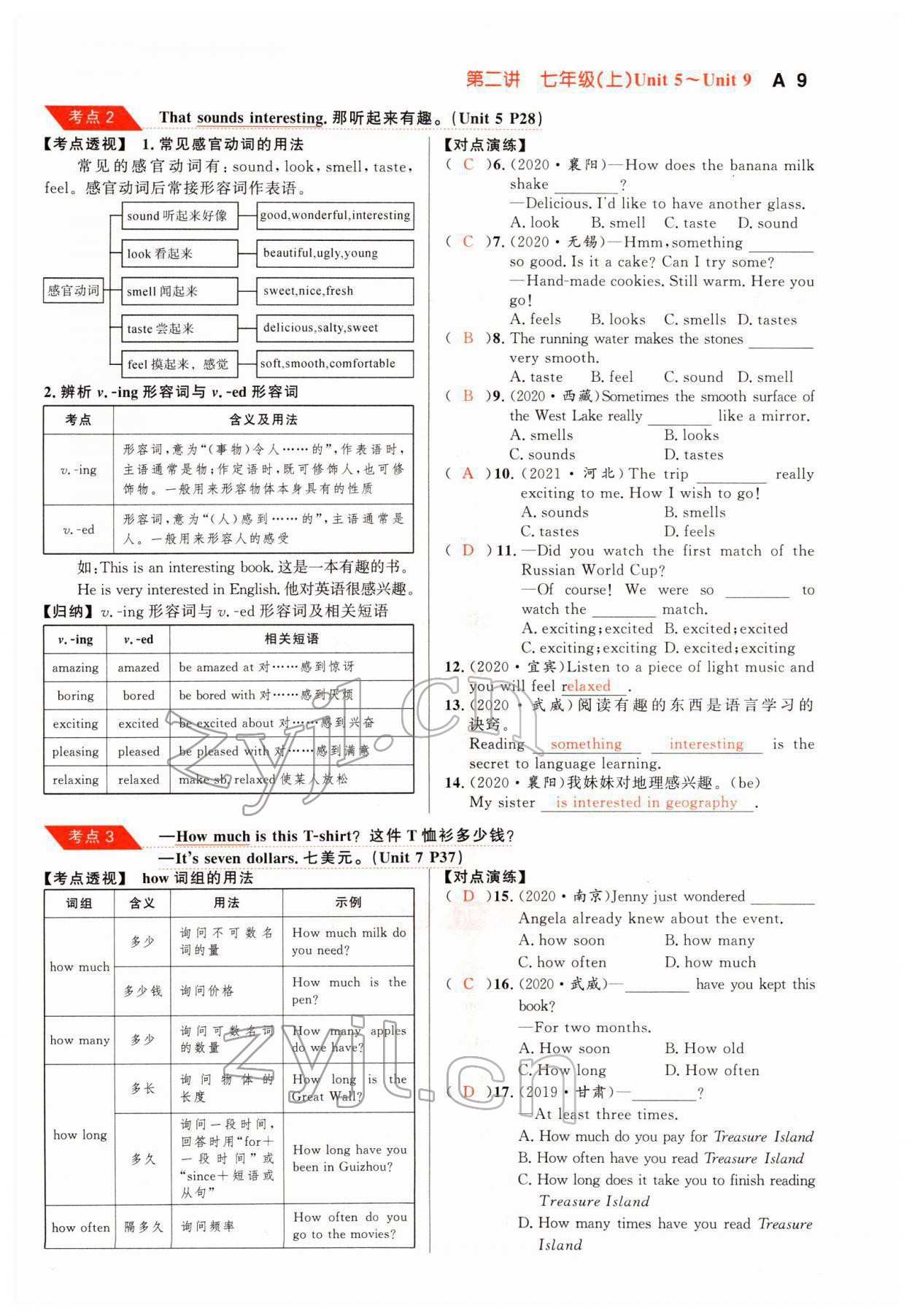 2022年中考先鋒英語甘肅專版吉林出版集團 參考答案第27頁
